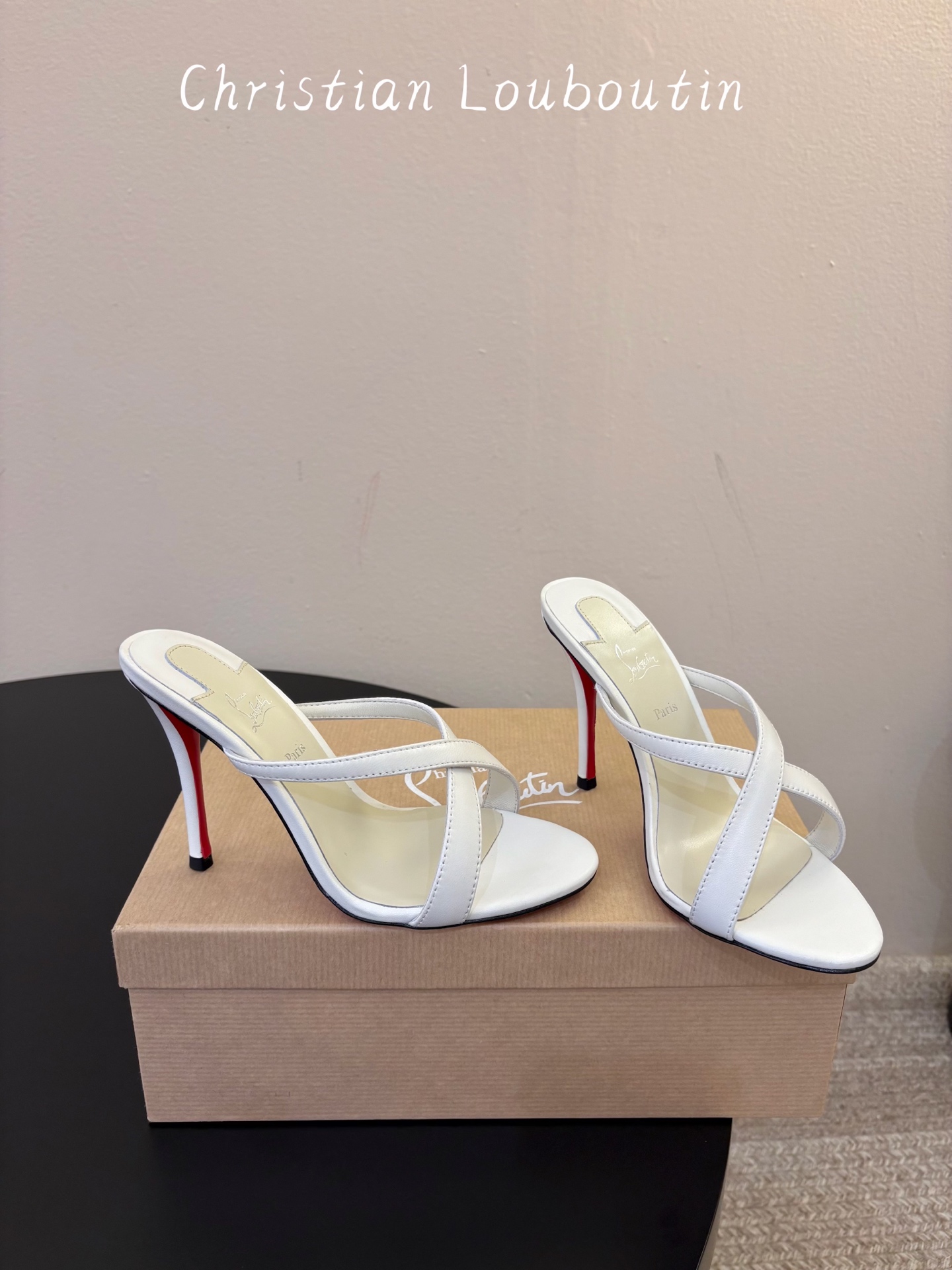 Christian Louboutin | 2026s𝐒原版CL全新秀款高跟鞋～ 时装红底凉鞋  新款红底金属跟火红玫瑰