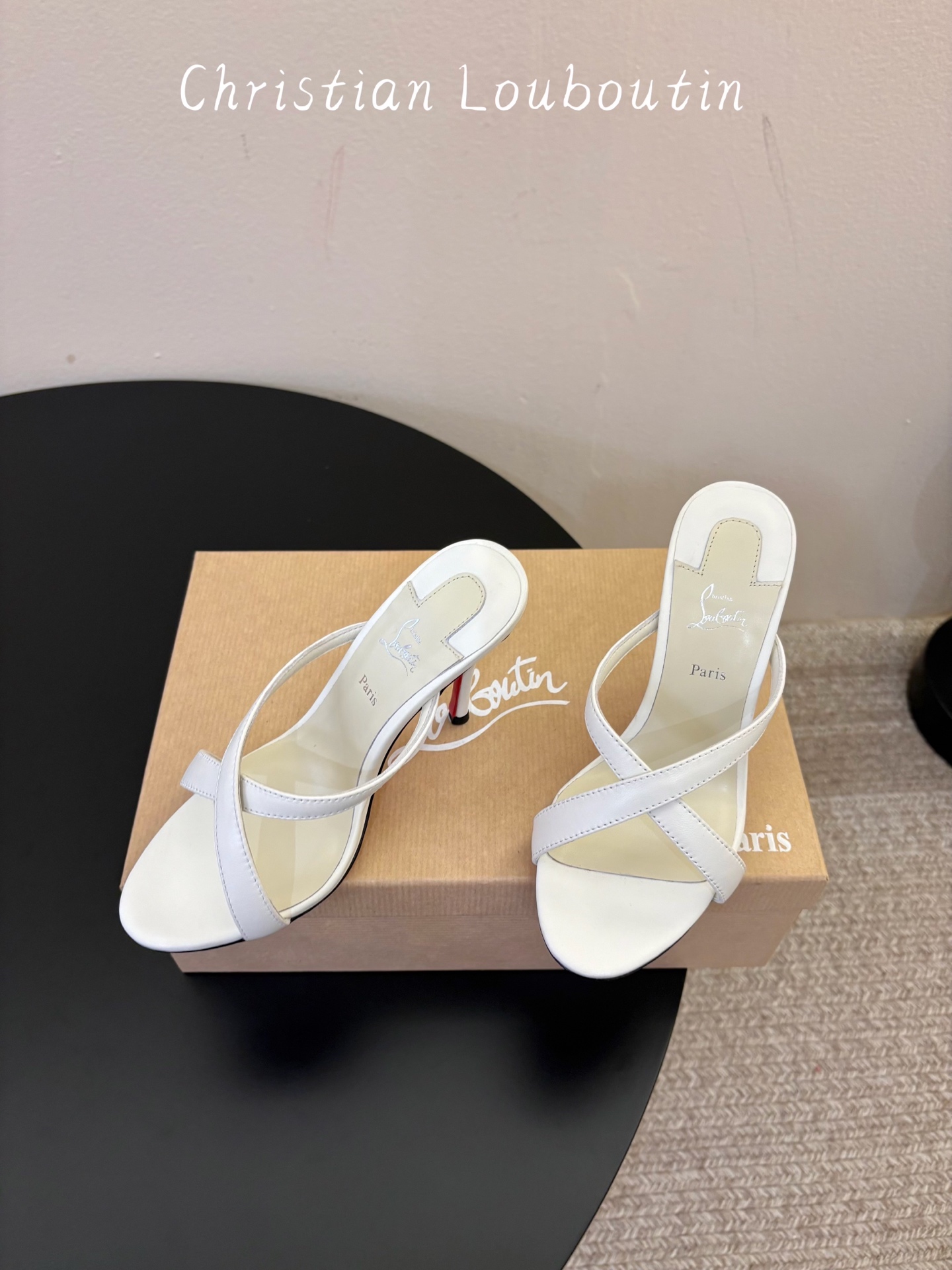 Christian Louboutin | 2026s𝐒原版CL全新秀款高跟鞋～ 时装红底凉鞋  新款红底金属跟火红玫瑰