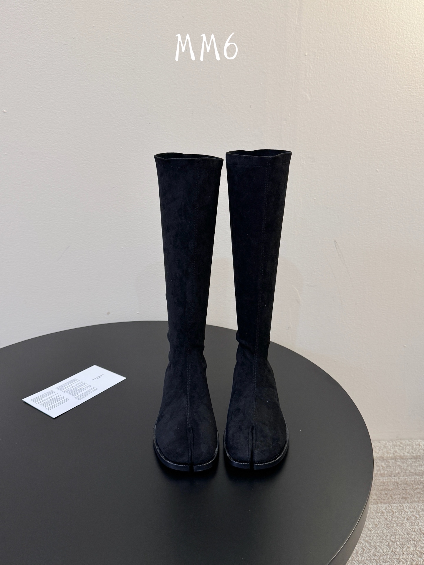 Maison Margiela 玛吉拉tabi分趾Mm6真皮宽筒直筒长靴不过膝 秋冬新细高跟高筒靴最高版本买手代购1:1