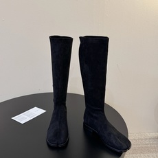 Maison Margiela 玛吉拉tabi分趾Mm6真皮宽筒直筒长靴不过膝 秋冬新细高跟高筒靴最高版本买手代购1:1 Maison Margiela 玛吉拉tabi分趾Mm6真皮宽筒直筒长靴不过膝 秋冬新细高跟高筒靴最高版本买手代购1:1