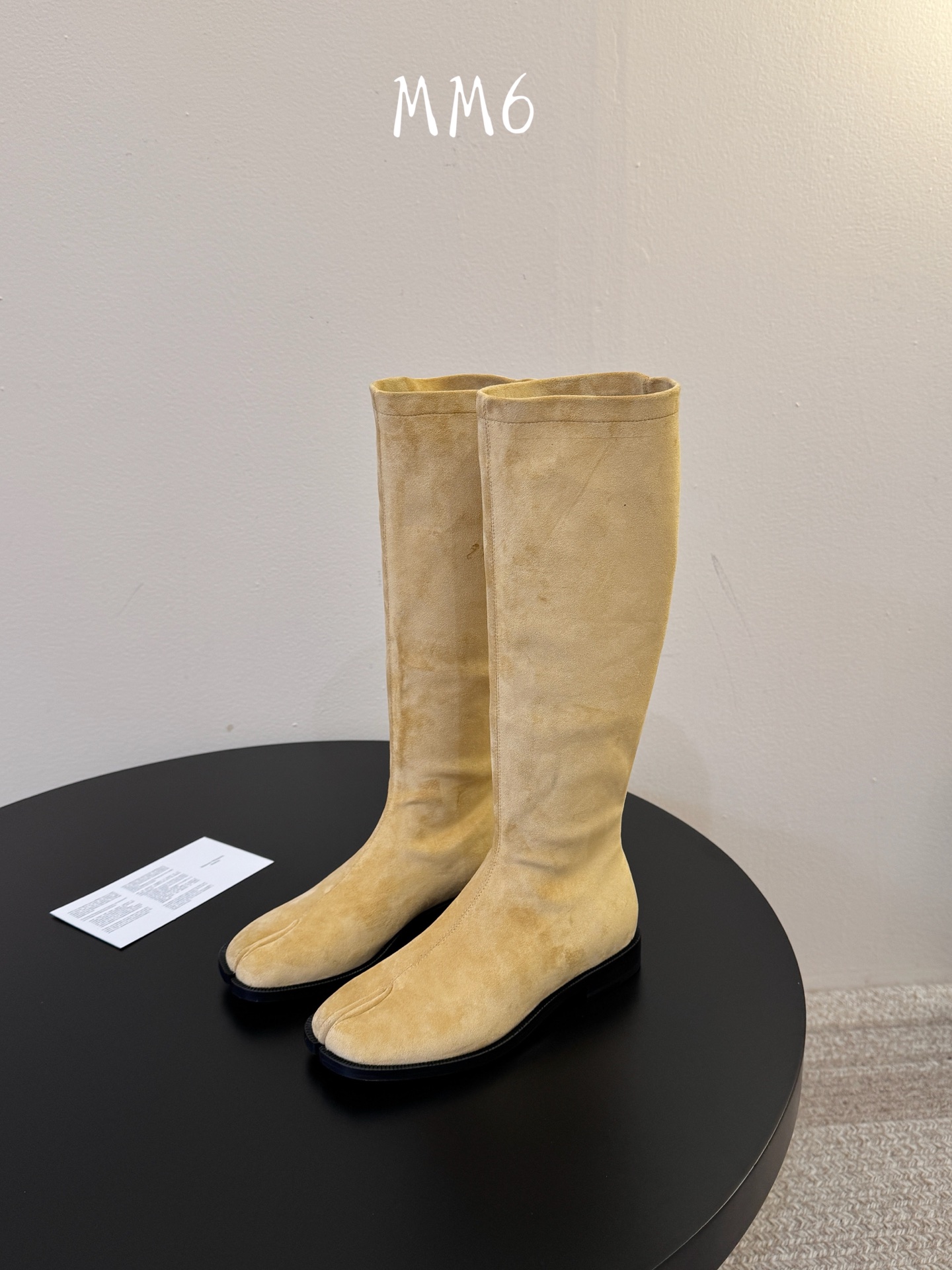 Maison Margiela 玛吉拉tabi分趾Mm6真皮宽筒直筒长靴不过膝 秋冬新细高跟高筒靴最高版本买手代购1:1