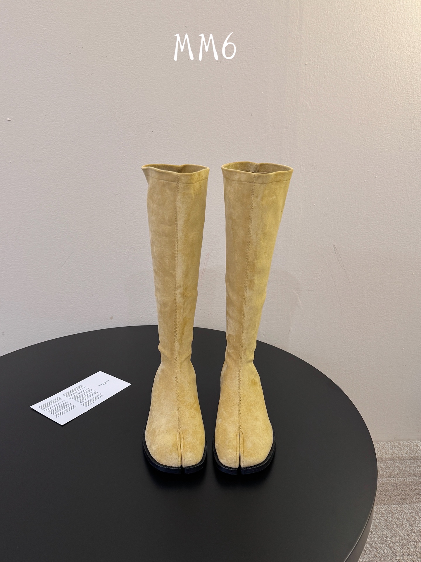 Maison Margiela 玛吉拉tabi分趾Mm6真皮宽筒直筒长靴不过膝 秋冬新细高跟高筒靴最高版本买手代购1:1