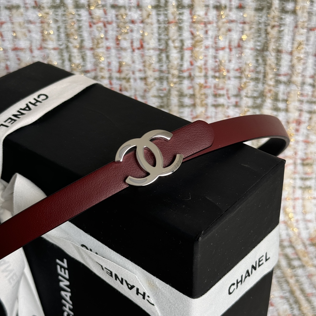 Chanel 代购级 香奈儿腰带 双面头层进口牛皮 ，铜五扣 开模定制