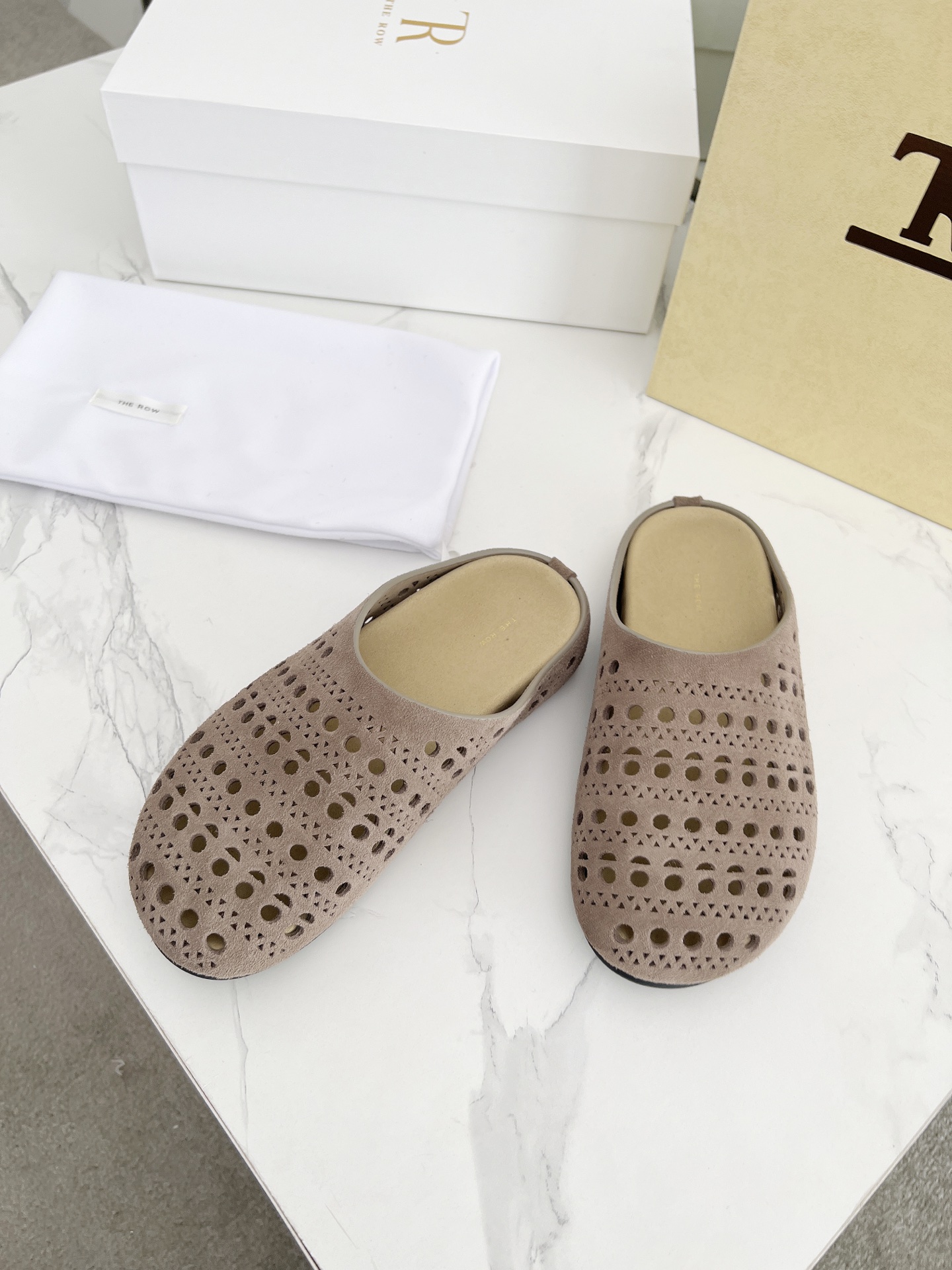 The Row Cutout Suede Slippers Mules Comfortable Flat Sandals Shoes 5 i1742719530549 2632 0 1