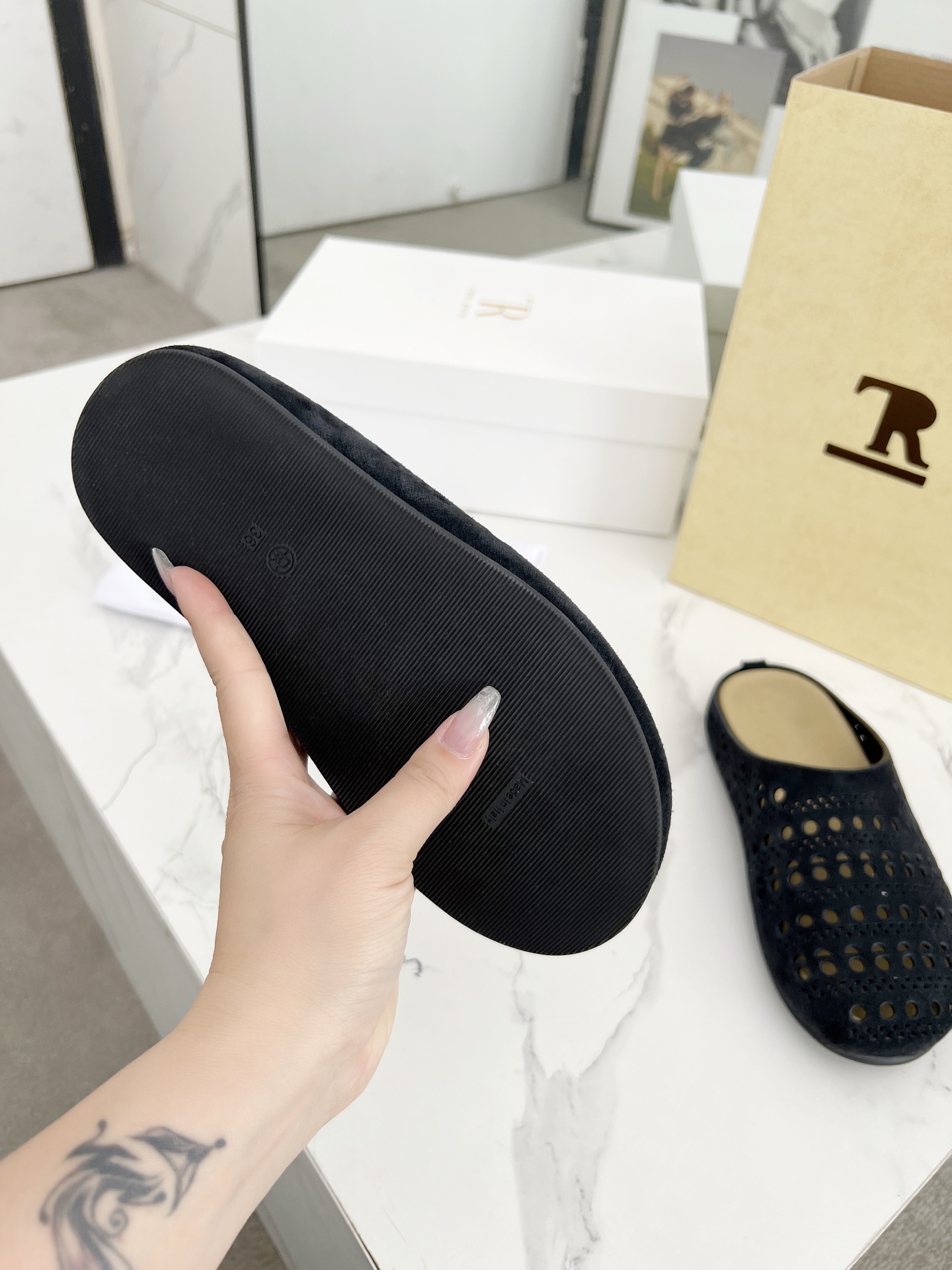 The Row 25 Women's Leather Clogs Sandals Backless Slipper Shoes 10 i1742719550299 5603 0 7