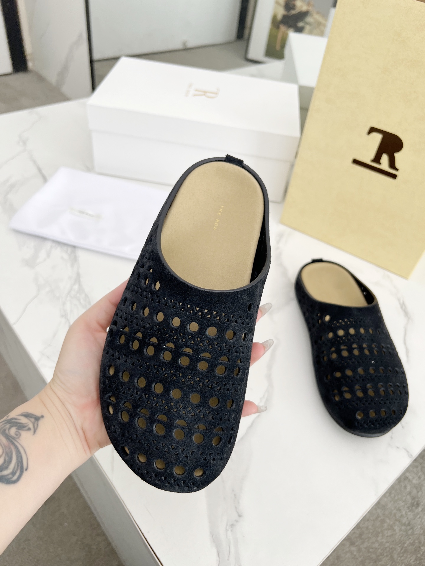 The Row 25 Women's Leather Clogs Sandals Backless Slipper Shoes 7 i1742719551253 9556 0 4