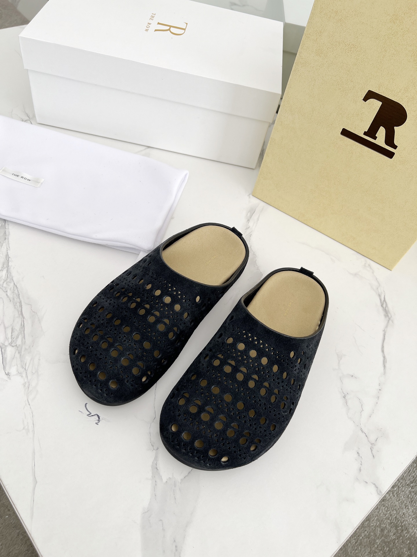 The Row 25 Women's Leather Clogs Sandals Backless Slipper Shoes 5 i1742719551404 518 0 0