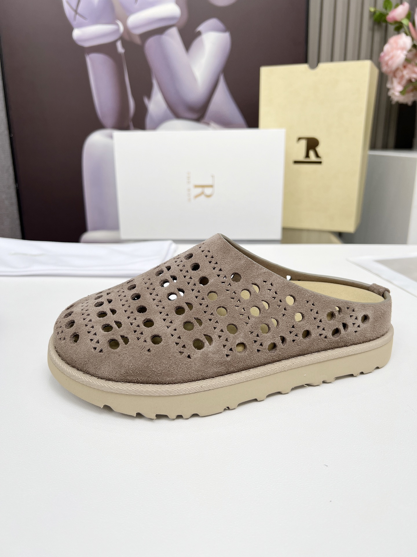 The Row 25 Suede Leather Clogs, Women's Stylish Slip-Ons with Thick Sole 4 i1744358992011 3066 0 8