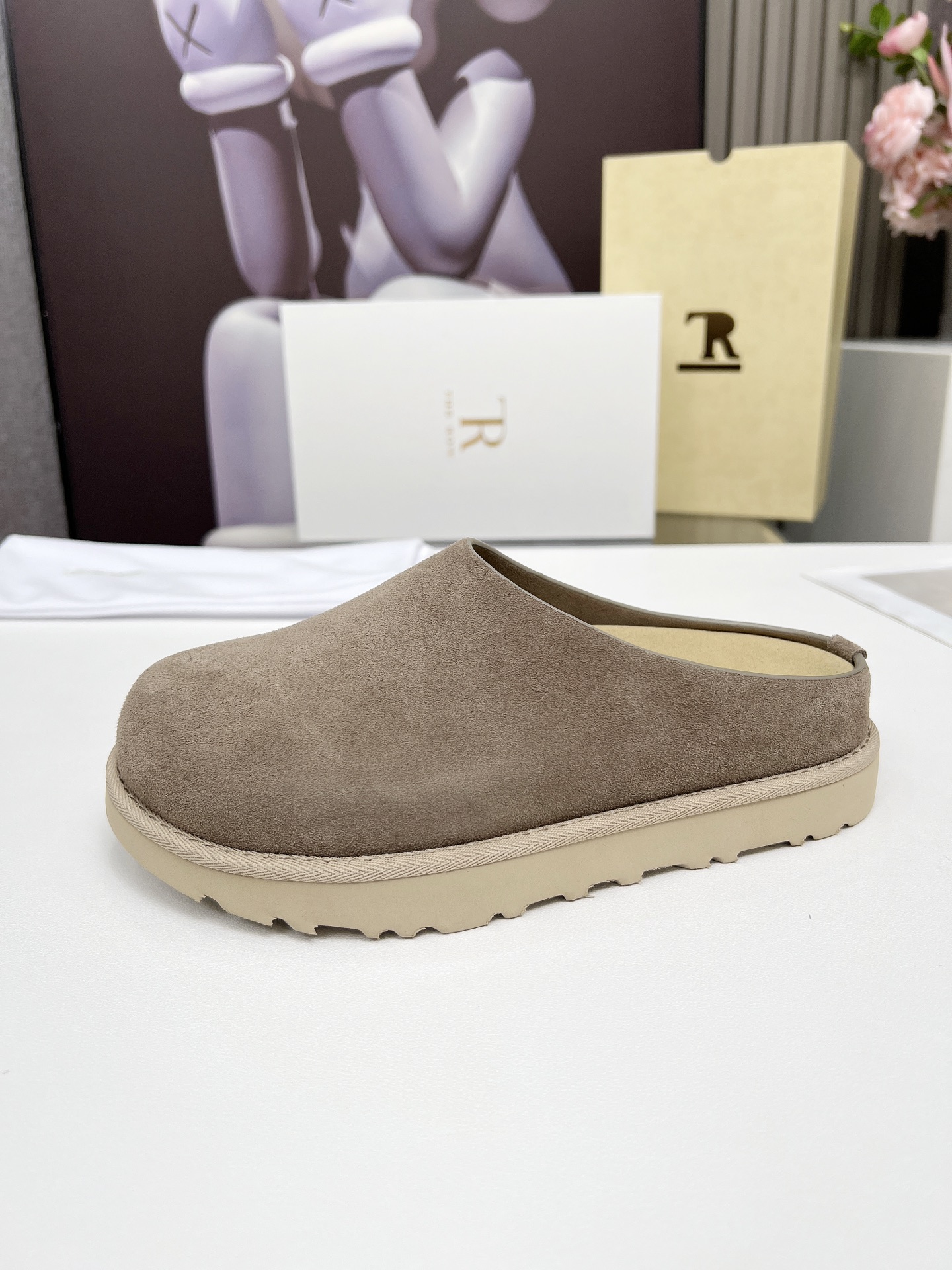 The Row Suede Clogs - Stylish Thick Sole Mules in Taupe for Women 5 i1744359041765 8451 0 6