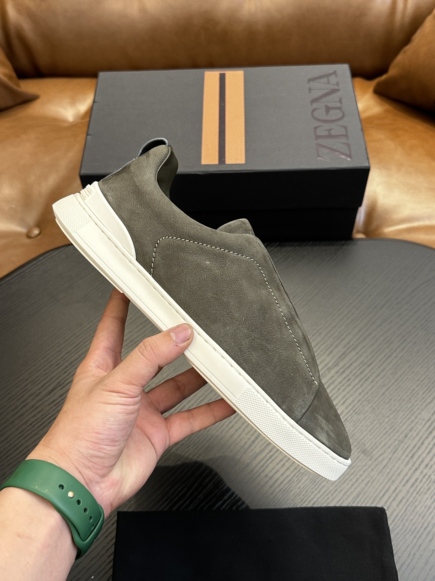 Precio de fábrica: ¡Rebajas! Ermenegildo Zegna Casual Sneakers Confeccionadas en piel de vacuno flex