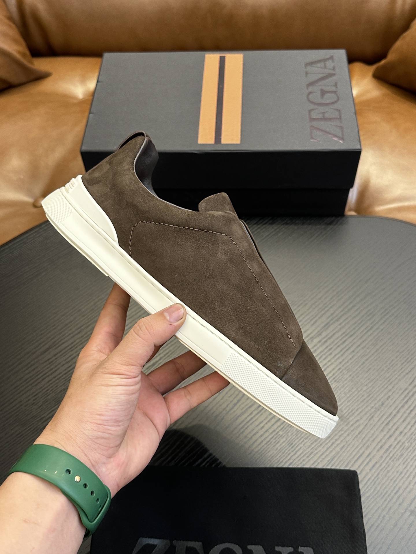 Precio de fábrica: ¡Rebajas! Ermenegildo Zegna Casual Sneakers Confeccionadas en piel de vacuno flex