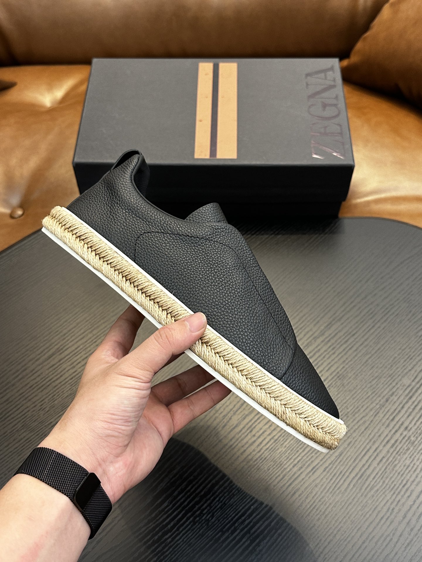 Precio de fábrica: ¡Modelo caliente! Ermenegildo Zegna Casual Sneakers Confeccionadas en piel de vac