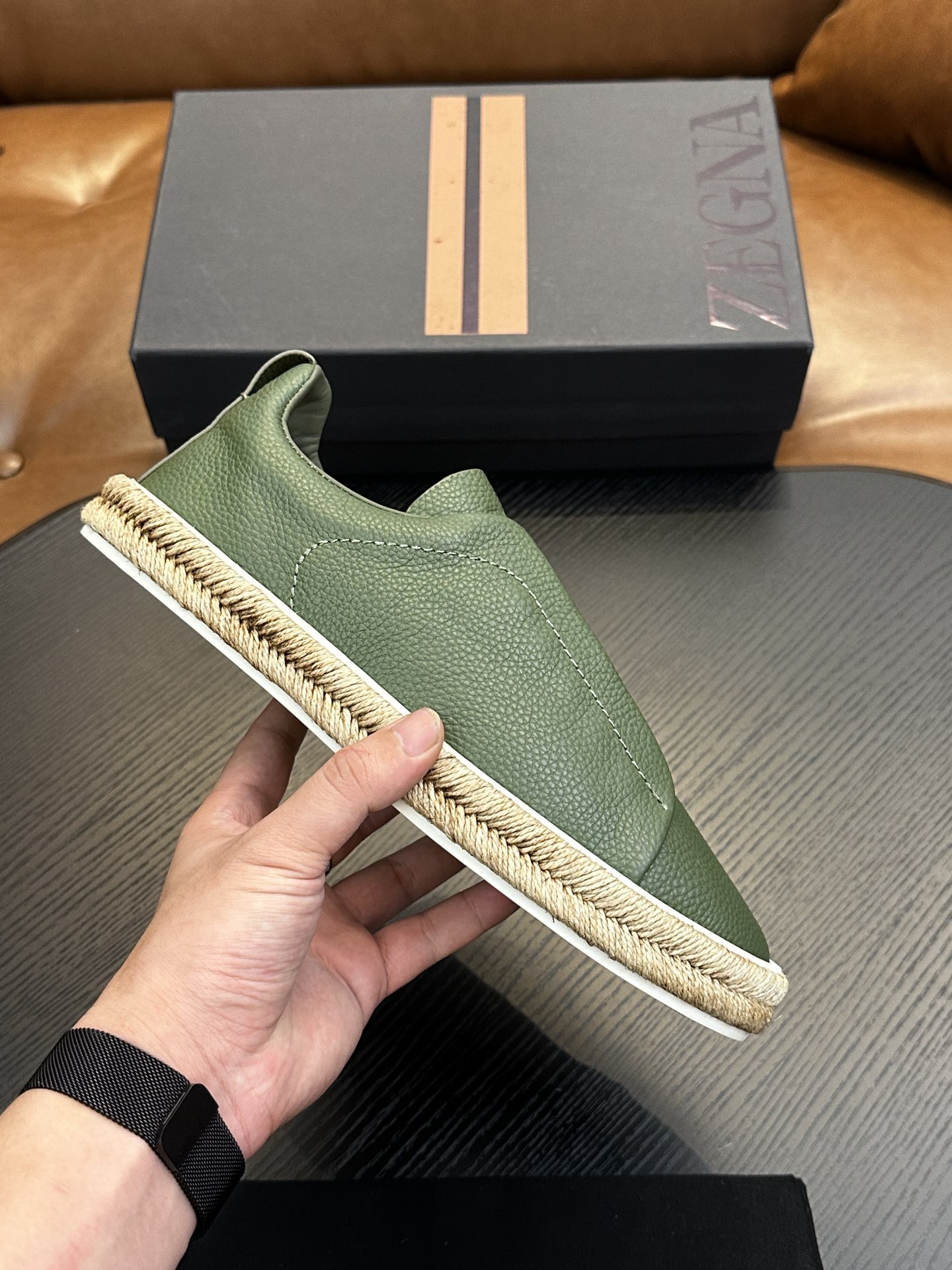 Precio de fábrica: ¡Modelo caliente! Ermenegildo Zegna Casual Sneakers Confeccionadas en piel de vac