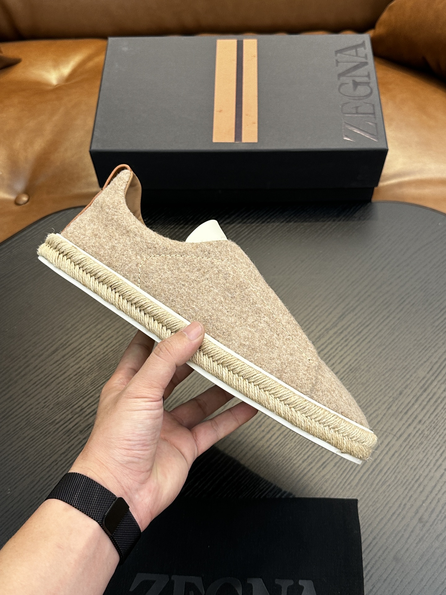 Precio de fábrica: ¡Modelo caliente! Ermenegildo Zegna Casual Sneakers Confeccionadas en piel de vac