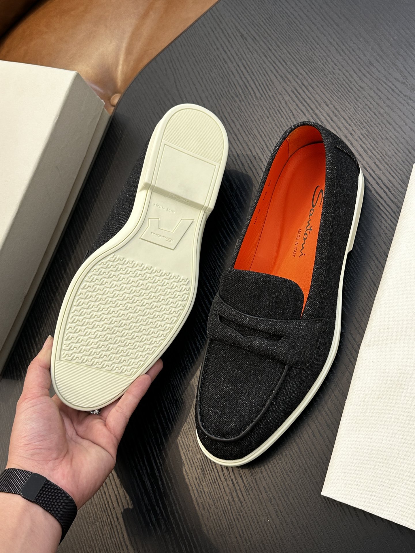 Santoni Men's Casual Loafers - Italian Handmade Comfort and Style 10 i1734274457 5641 0