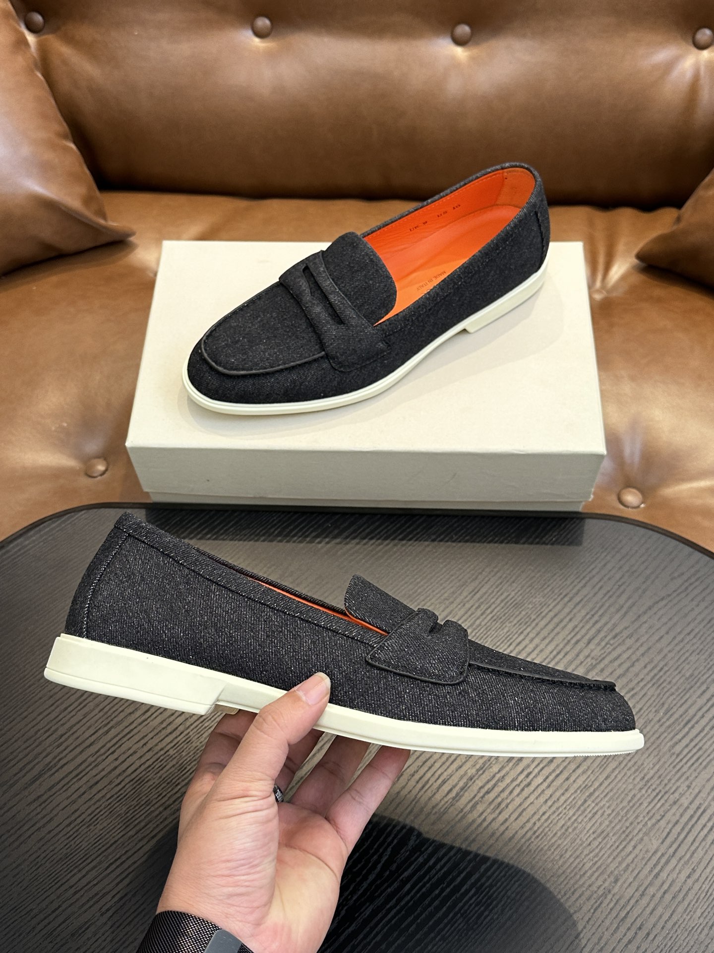 Santoni Men's Casual Loafers - Italian Handmade Comfort and Style 6 i1734274457 7134 4