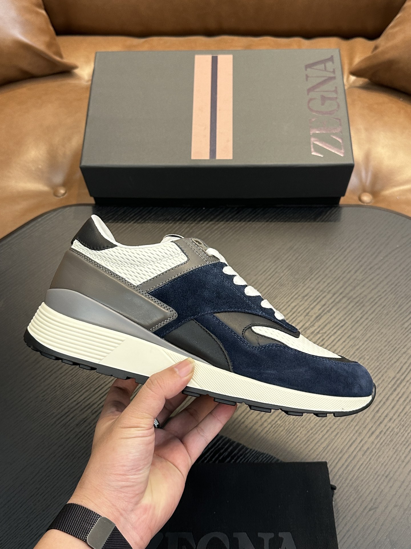 NO:273576,ZEGNA Men's Shoes Men's Sneakers!  Luxury casual shoes, the latest catwalk style is synchronized on the official website!  PRODUCT INFORMATIONMONTE (MN·TE) means 