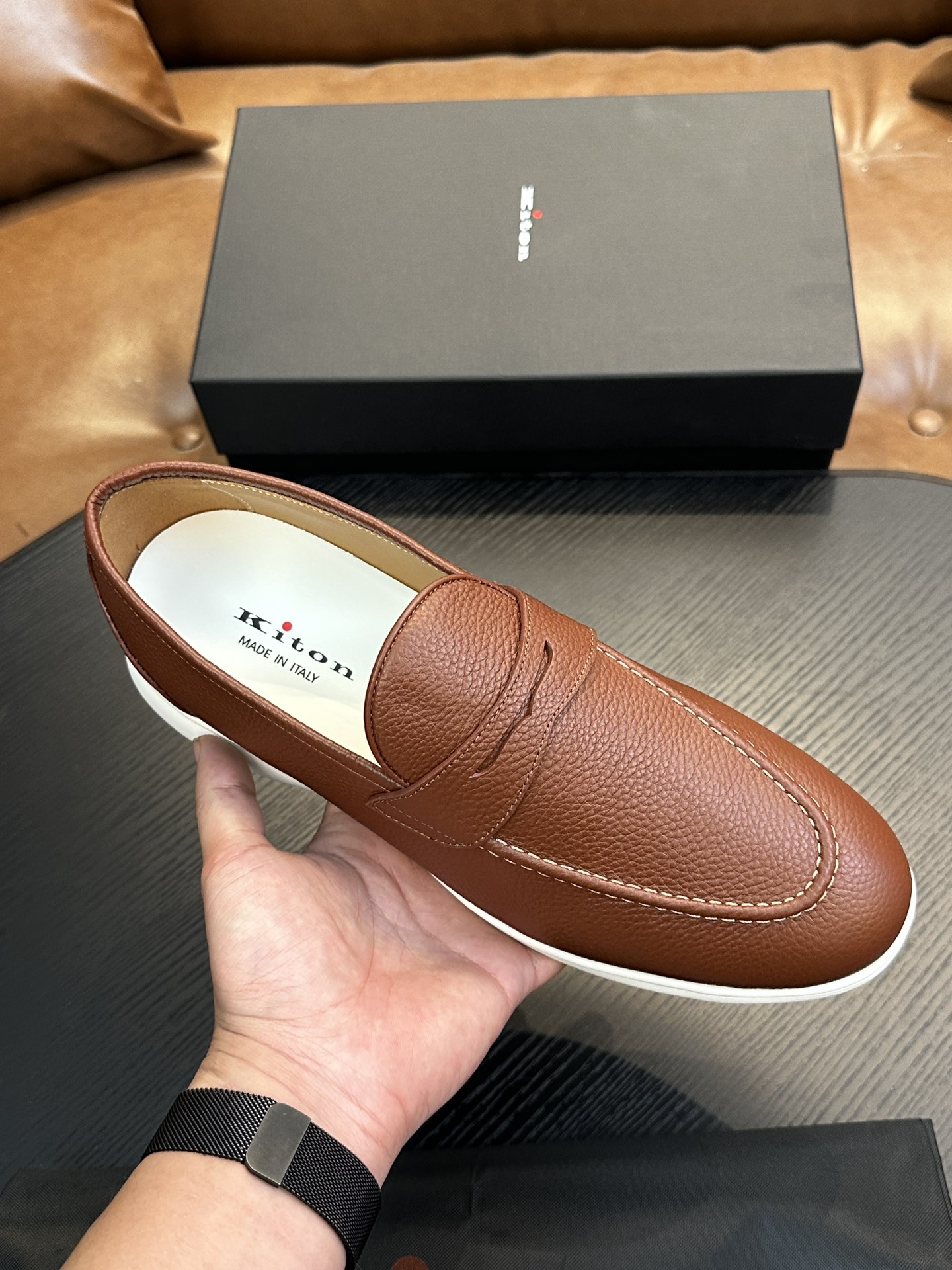 Kiton Men's Leather Loafers - Comfortable, Breathable, Original Design 3 i1743358909 7174 0