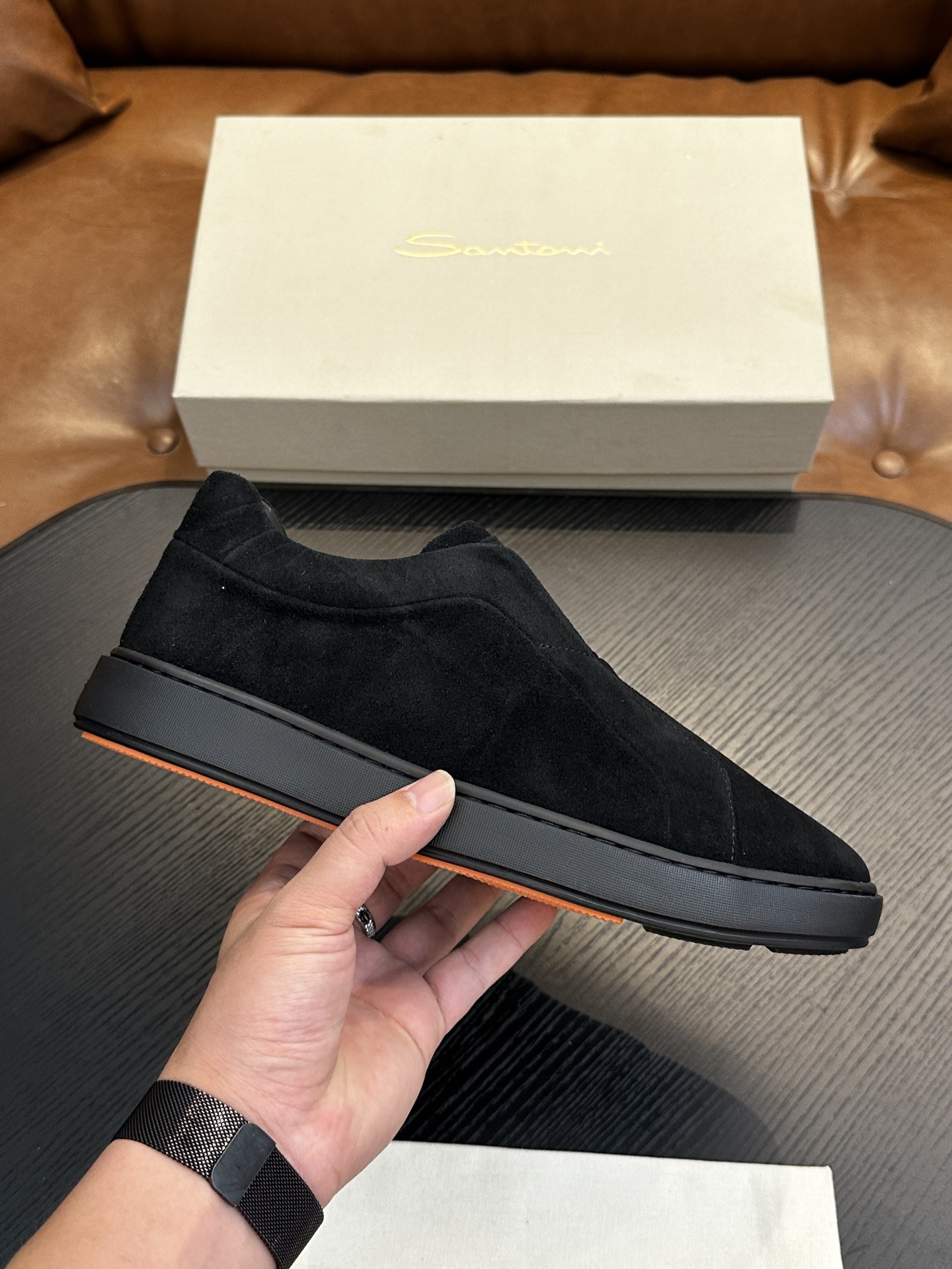 NO:283059,Santoni (Santoni) Italian men's handmade calfskin shoes shipped!  Each pair of shoes from this Italian pure handmade shoe brand is simple and classic, and it is very comfortable and versatile on the feet!  It is not accurate to describe the Italian shoe brand Santoni as a 