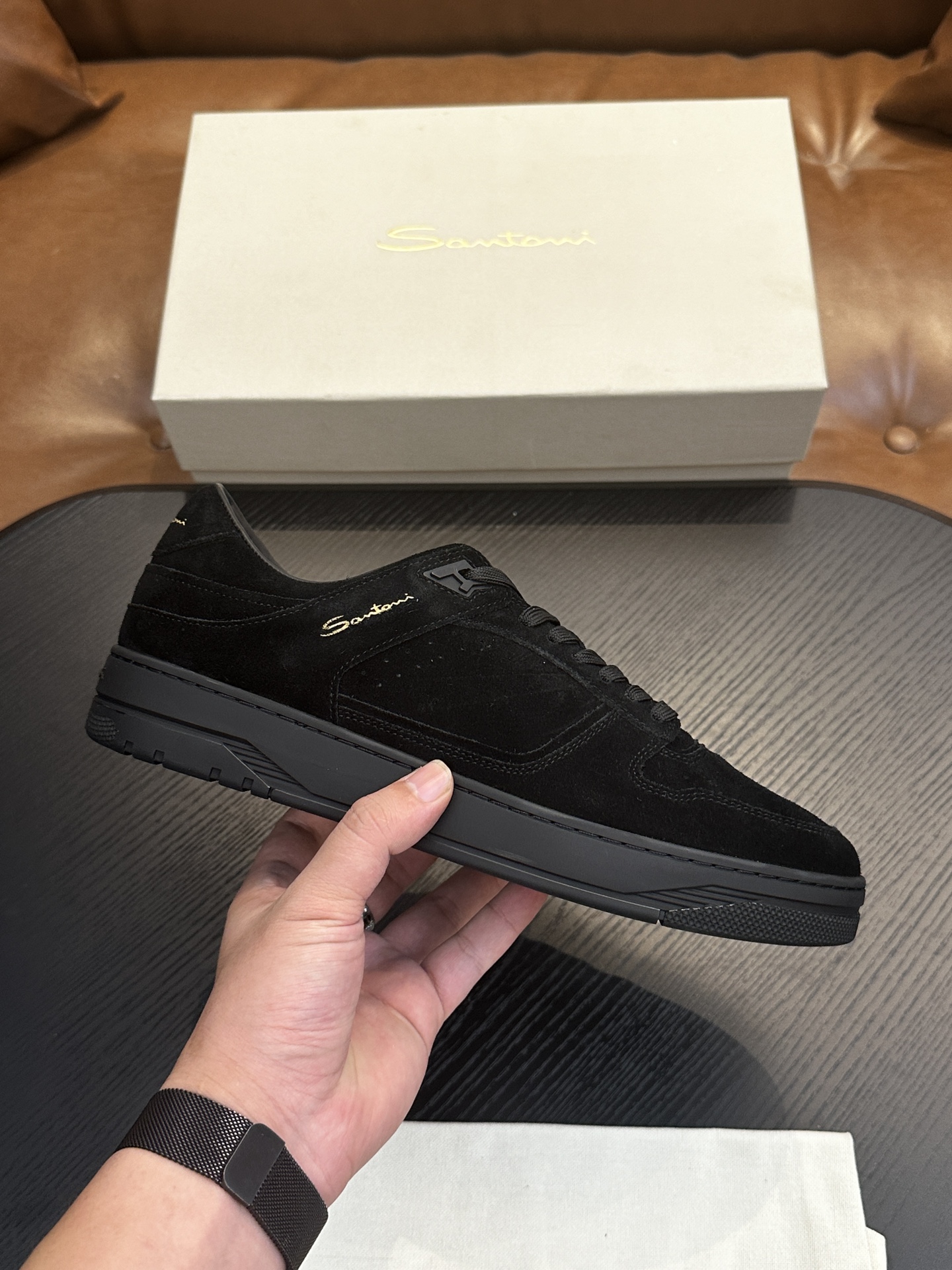 NO:284735,Santoni (Santoni) Italian men's handmade calfskin shoes shipped!  Each pair of shoes from this Italian pure handmade shoe brand is simple and classic, and it is very comfortable and versatile on the feet!  It is not accurate to describe the Italian shoe brand Santoni as a 