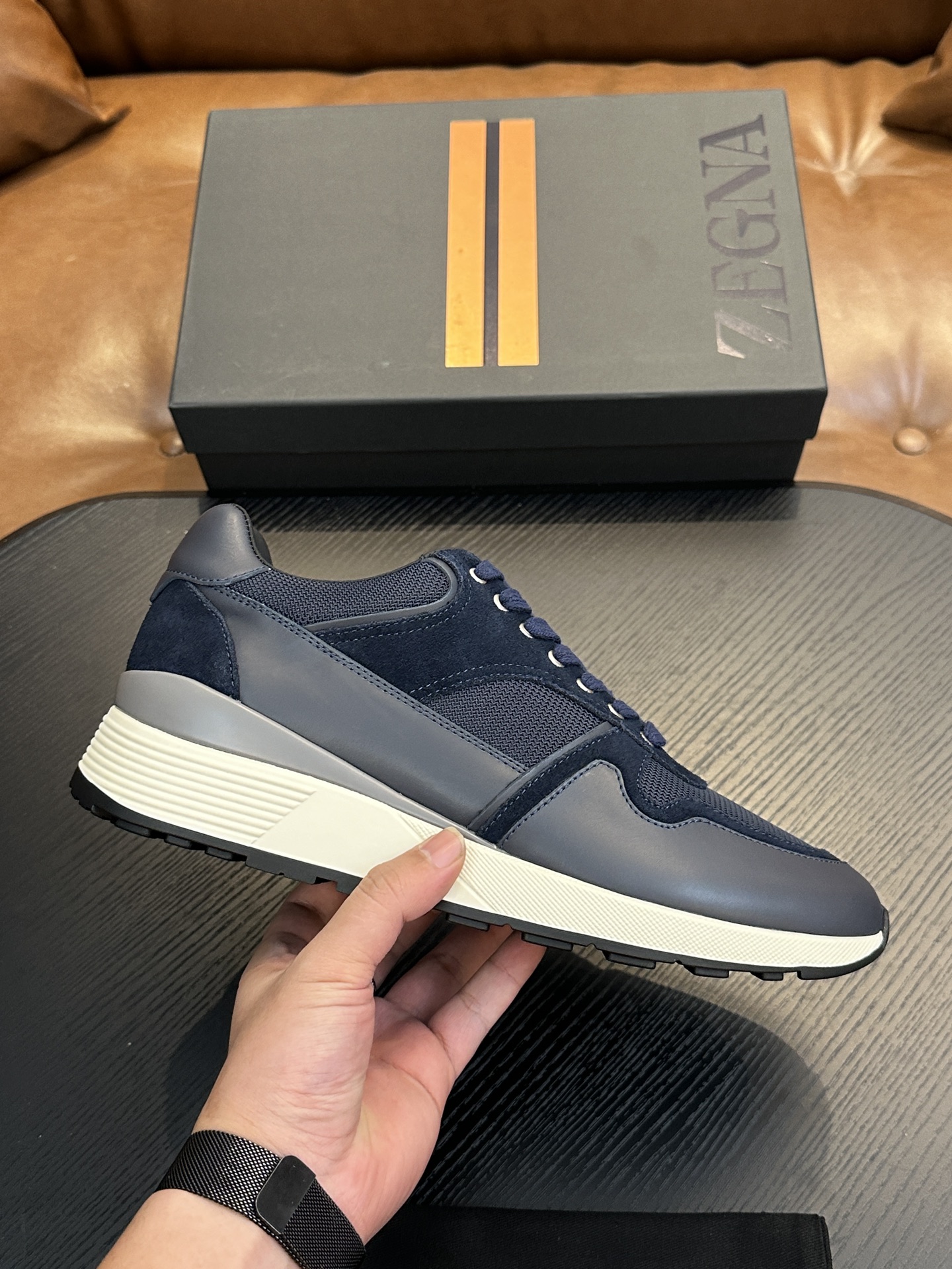 NO:338933,ZEGNA Men's Shoes Men's Sneakers!  Luxury casual shoes, the latest catwalk style is synchronized on the official website!  PRODUCT INFORMATIONMONTE (MN·TE) means 