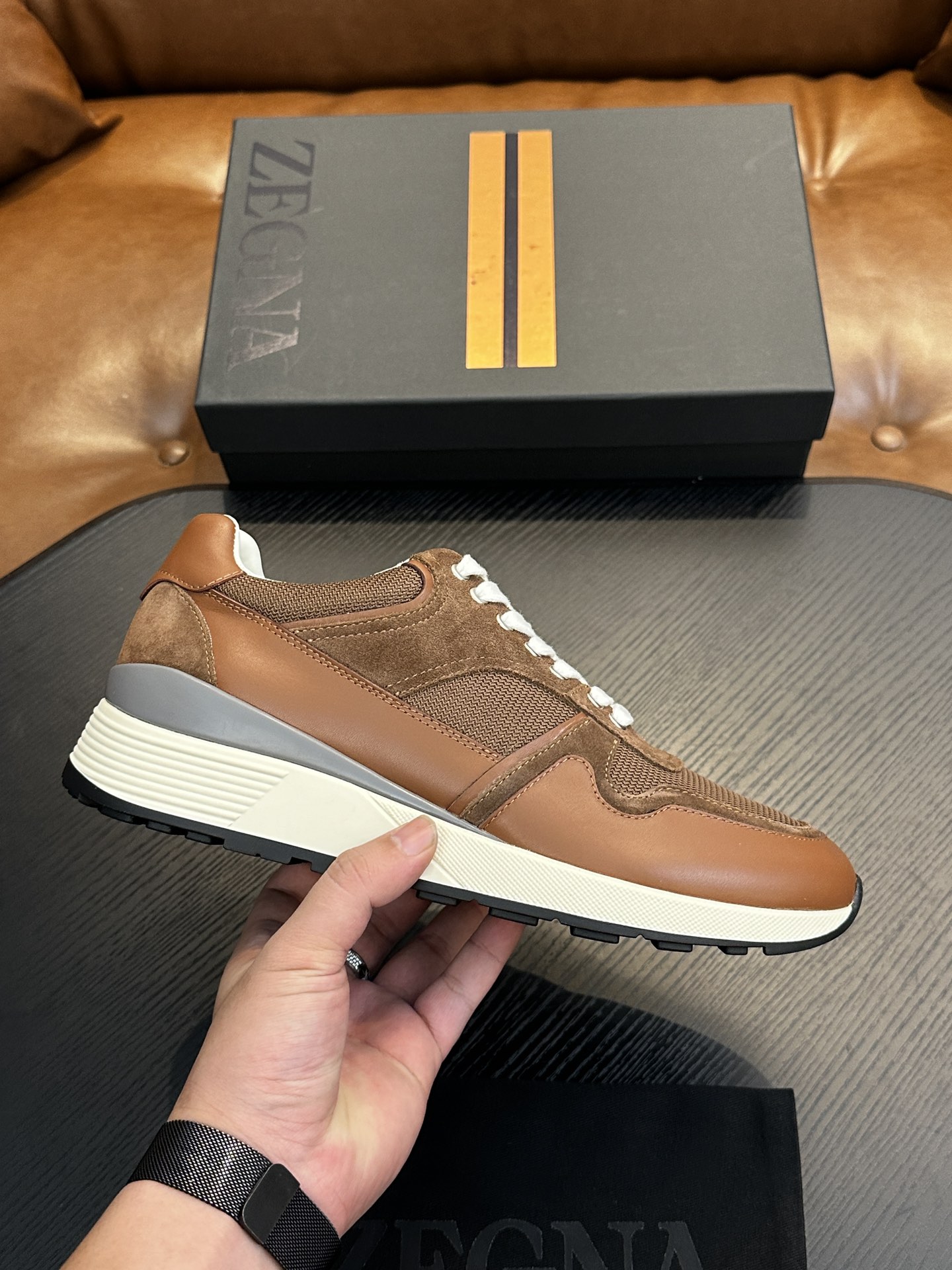 NO:340010,ZEGNA Men's Shoes Men's Sneakers!  Luxury casual shoes, the latest catwalk style is synchronized on the official website!  PRODUCT INFORMATIONMONTE (MN·TE) means 