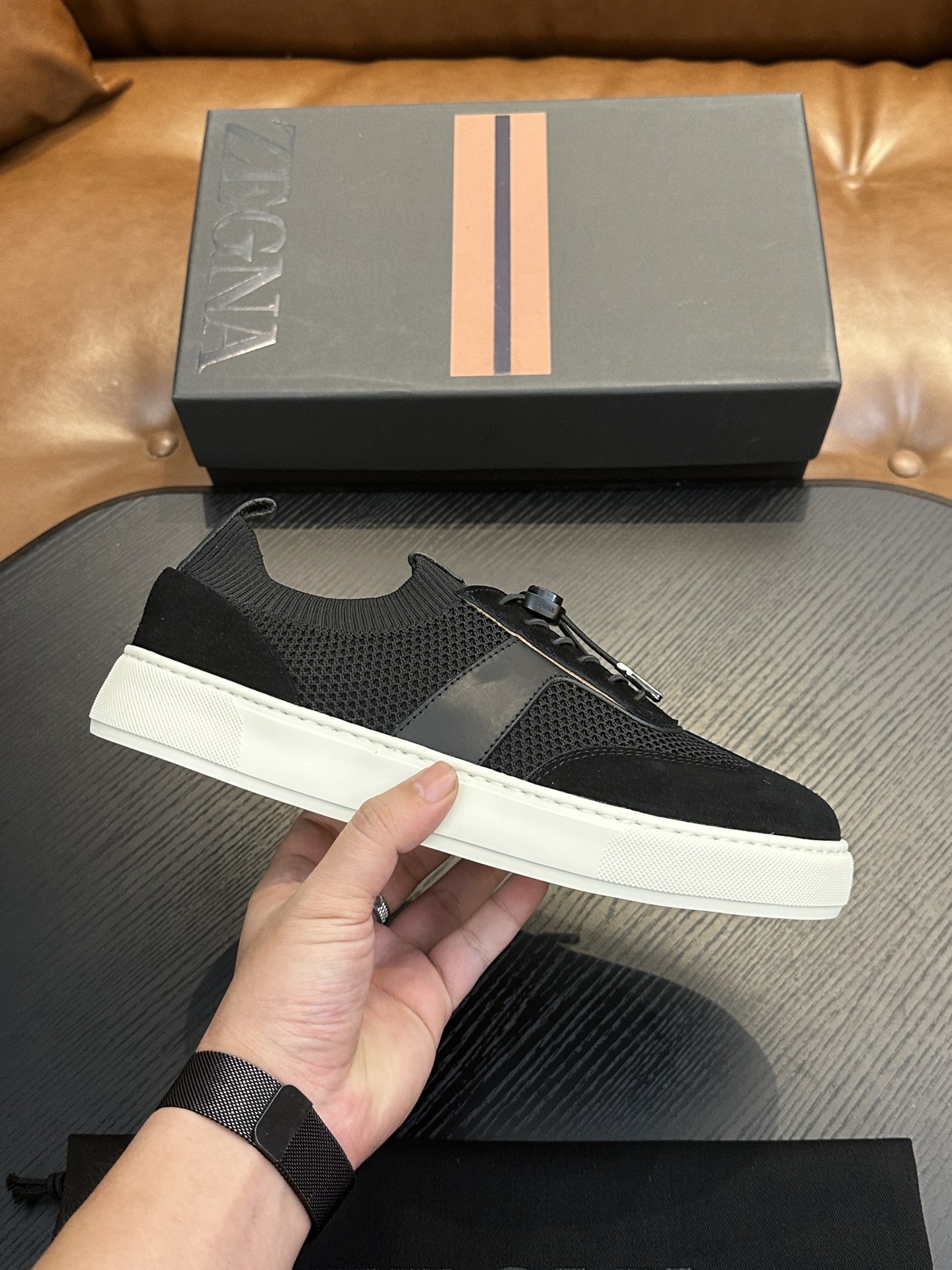 NO:339518,ZEGNA Men's Shoes Men's Sneakers!  Luxury casual shoes, the latest catwalk style is synchronized on the official website!  PRODUCT INFORMATIONMONTE (MN·TE) means 