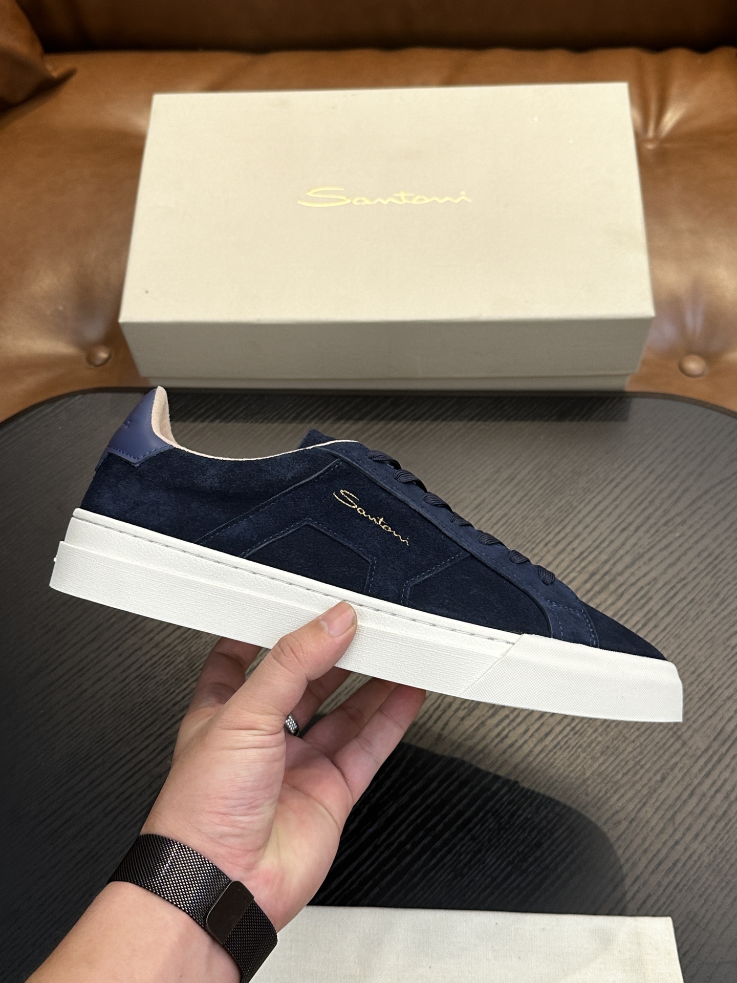 NO:341613,Santoni (Santoni) Italian men's handmade calfskin shoes shipped!  Each pair of shoes from this Italian pure handmade shoe brand is simple and classic, and it is very comfortable and versatile on the feet!  It is not accurate to describe the Italian shoe brand Santoni as a 