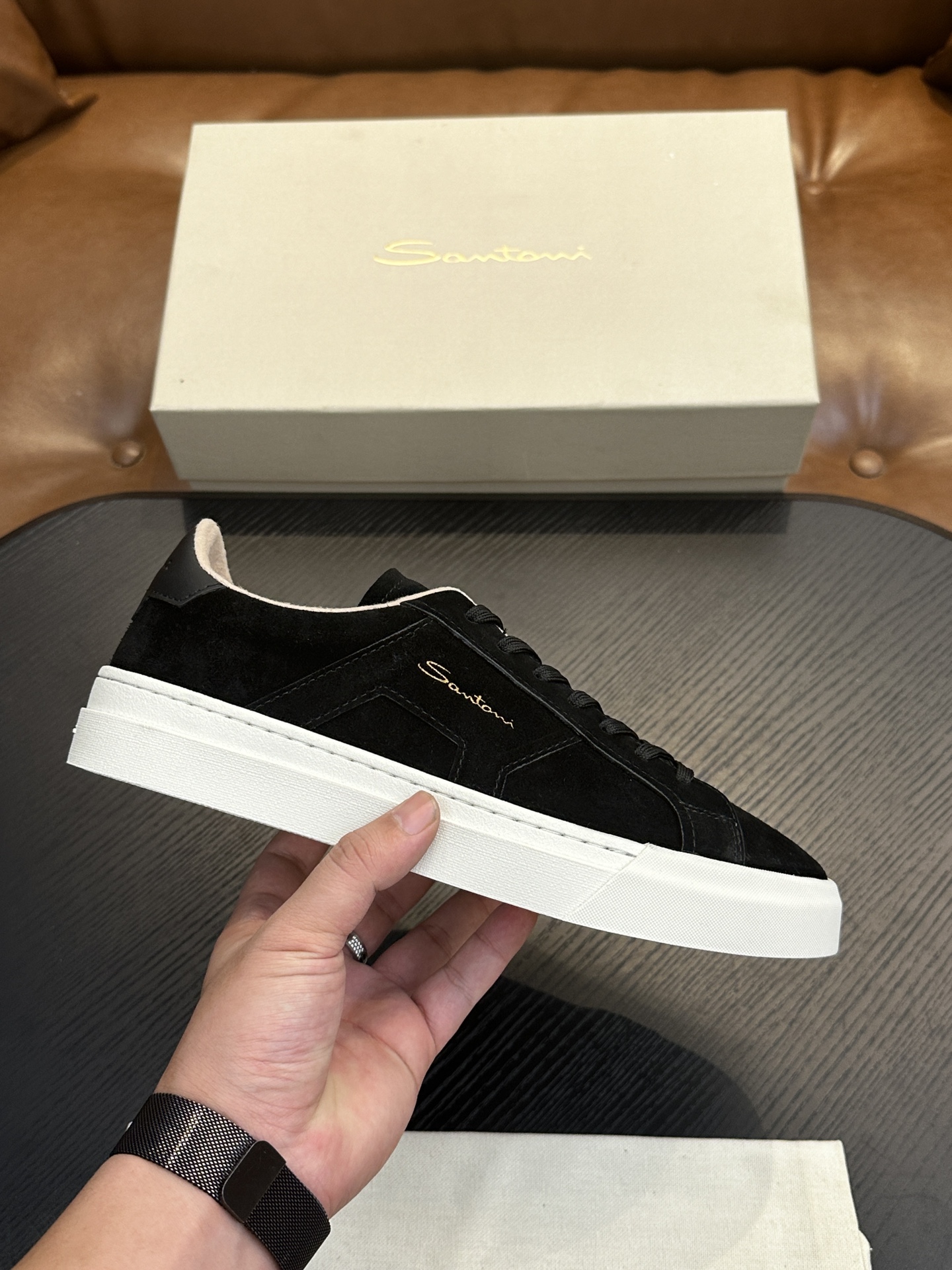 NO:341608,Santoni (Santoni) Italian men's handmade calfskin shoes shipped!  Each pair of shoes from this Italian pure handmade shoe brand is simple and classic, and it is very comfortable and versatile on the feet!  It is not accurate to describe the Italian shoe brand Santoni as a 