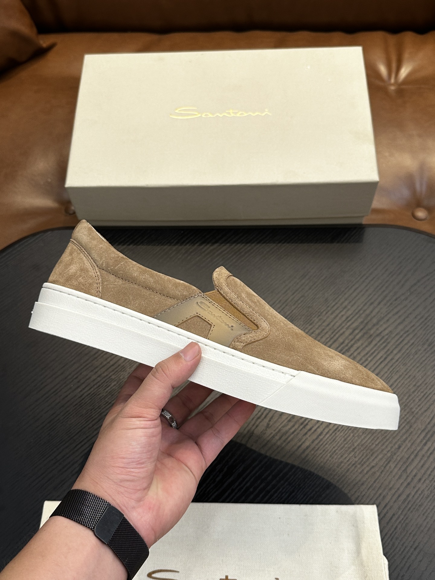 NO:339529,Santoni (Santoni) Italian men's handmade calfskin shoes shipped!  Each pair of shoes from this Italian pure handmade shoe brand is simple and classic, and it is very comfortable and versatile on the feet!  It is not accurate to describe the Italian shoe brand Santoni as a 