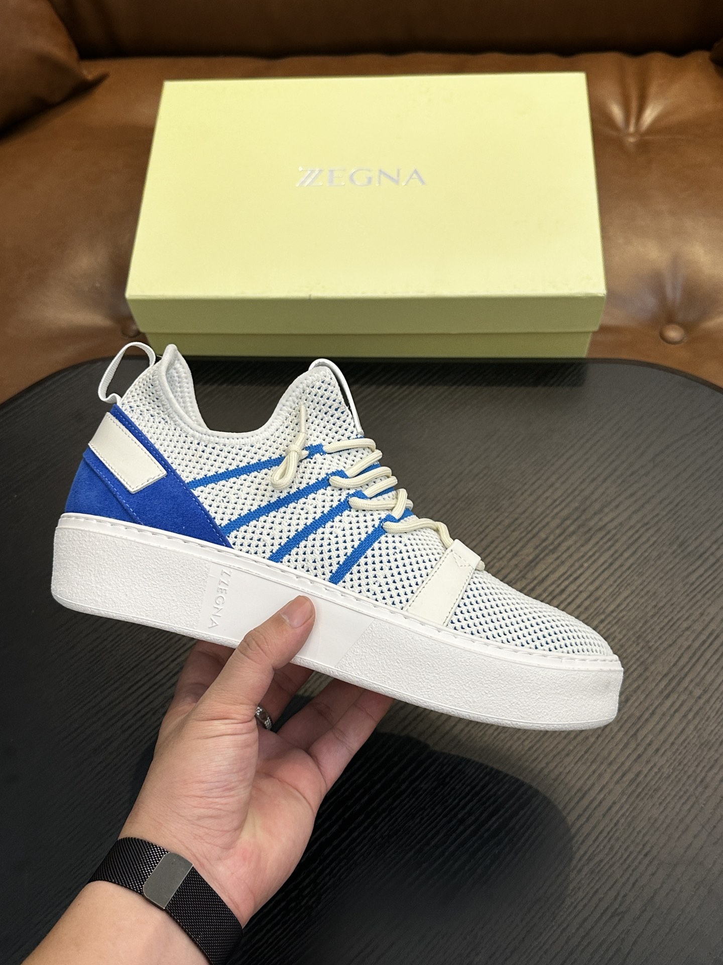 NO:340966,ZEGNA Men's Shoes Men's Sneakers!  Luxury casual shoes, the latest catwalk style is synchronized on the official website!  PRODUCT INFORMATIONMONTE (MN·TE) means 