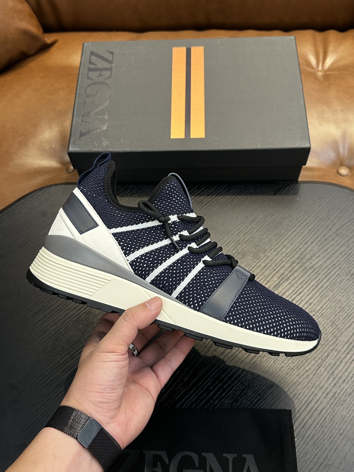 NO:340654,ZEGNA Men's Shoes Men's Sneakers!  Luxury casual shoes, the latest catwalk style is synchronized on the official website!  PRODUCT INFORMATIONMONTE (MN·TE) means 