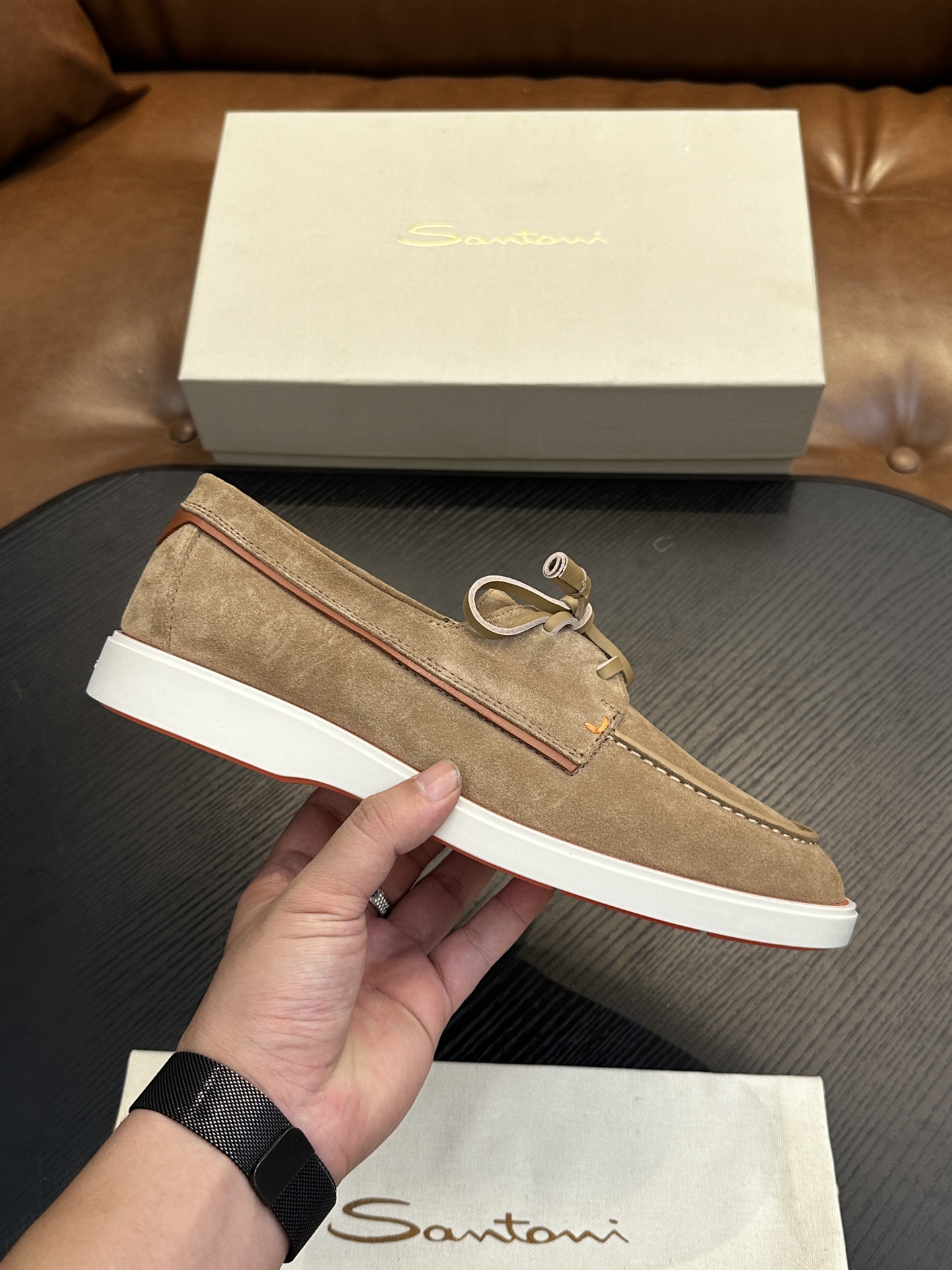 NO:341981,Santoni (Santoni) Italian men's handmade calfskin shoes shipped!  Each pair of shoes from this Italian pure handmade shoe brand is simple and classic, and it is very comfortable and versatile on the feet!  It is not accurate to describe the Italian shoe brand Santoni as a 