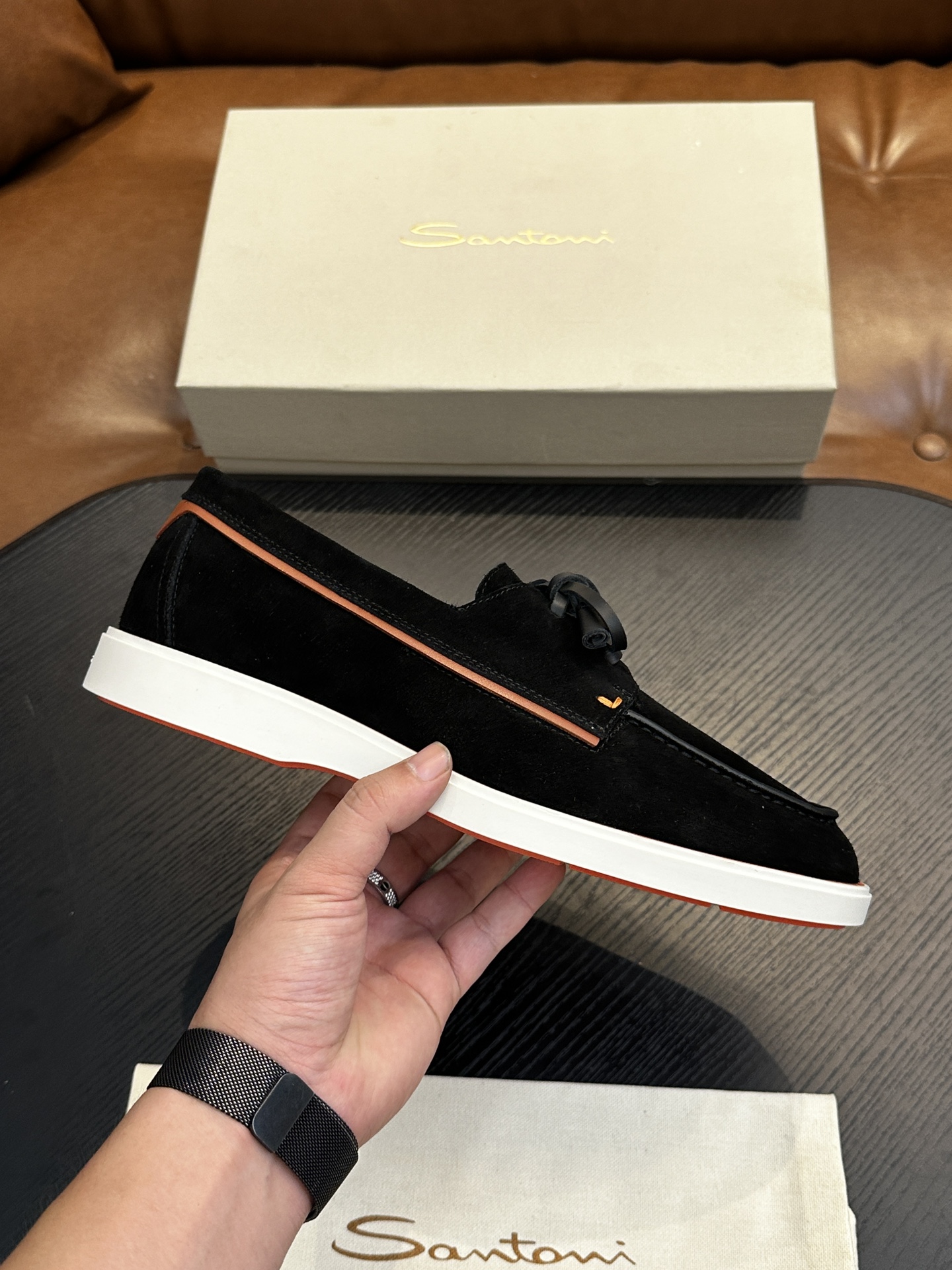 NO:355577,Santoni (Santoni) Italian men's handmade calfskin shoes shipped!  Each pair of shoes from this Italian pure handmade shoe brand is simple and classic, and it is very comfortable and versatile on the feet!  It is not accurate to describe the Italian shoe brand Santoni as a 