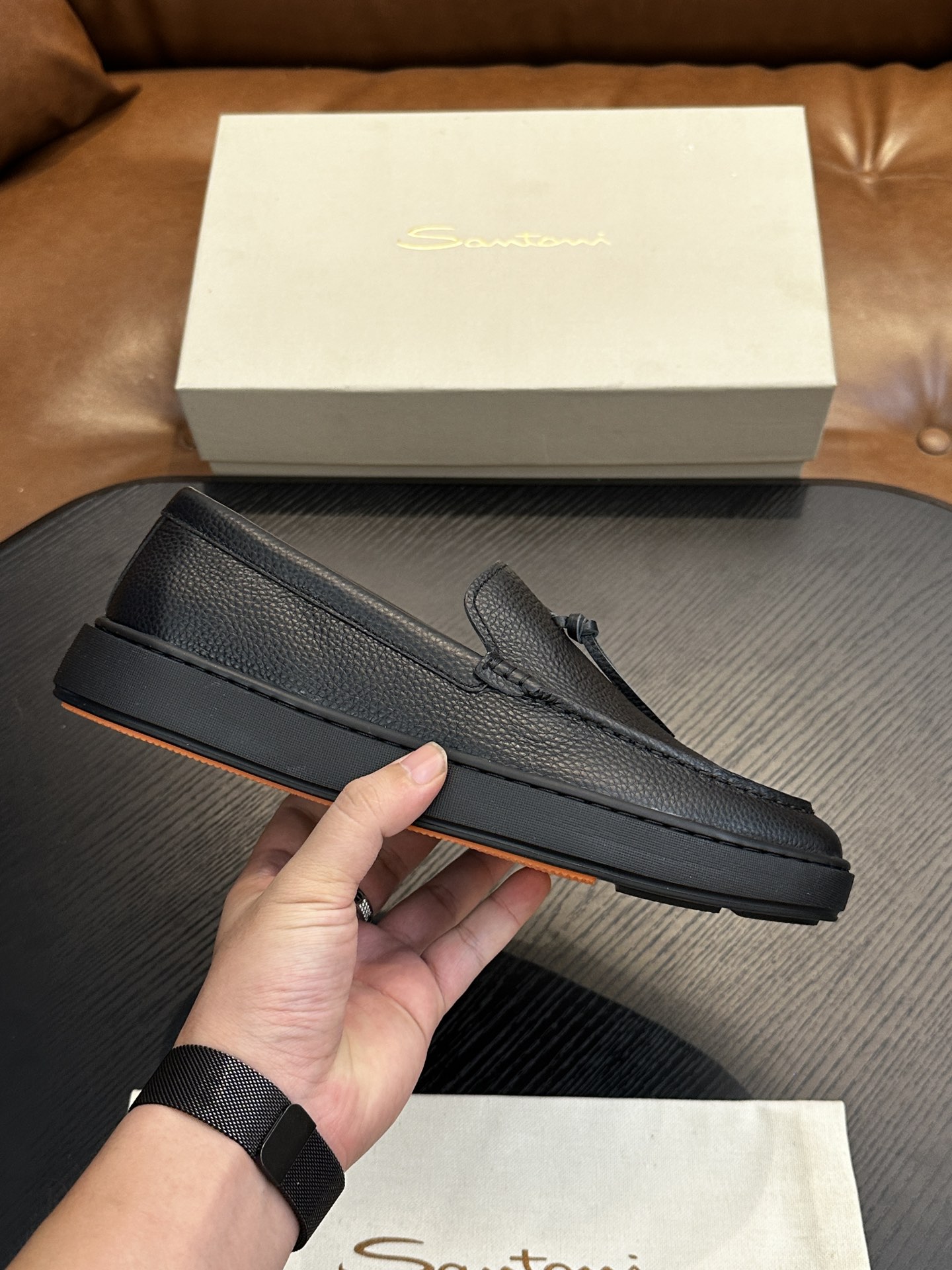 NO:340637,Santoni (Santoni) Italian men's handmade calfskin shoes shipped!  Each pair of shoes from this Italian pure handmade shoe brand is simple and classic, and it is very comfortable and versatile on the feet!  It is not accurate to describe the Italian shoe brand Santoni as a 