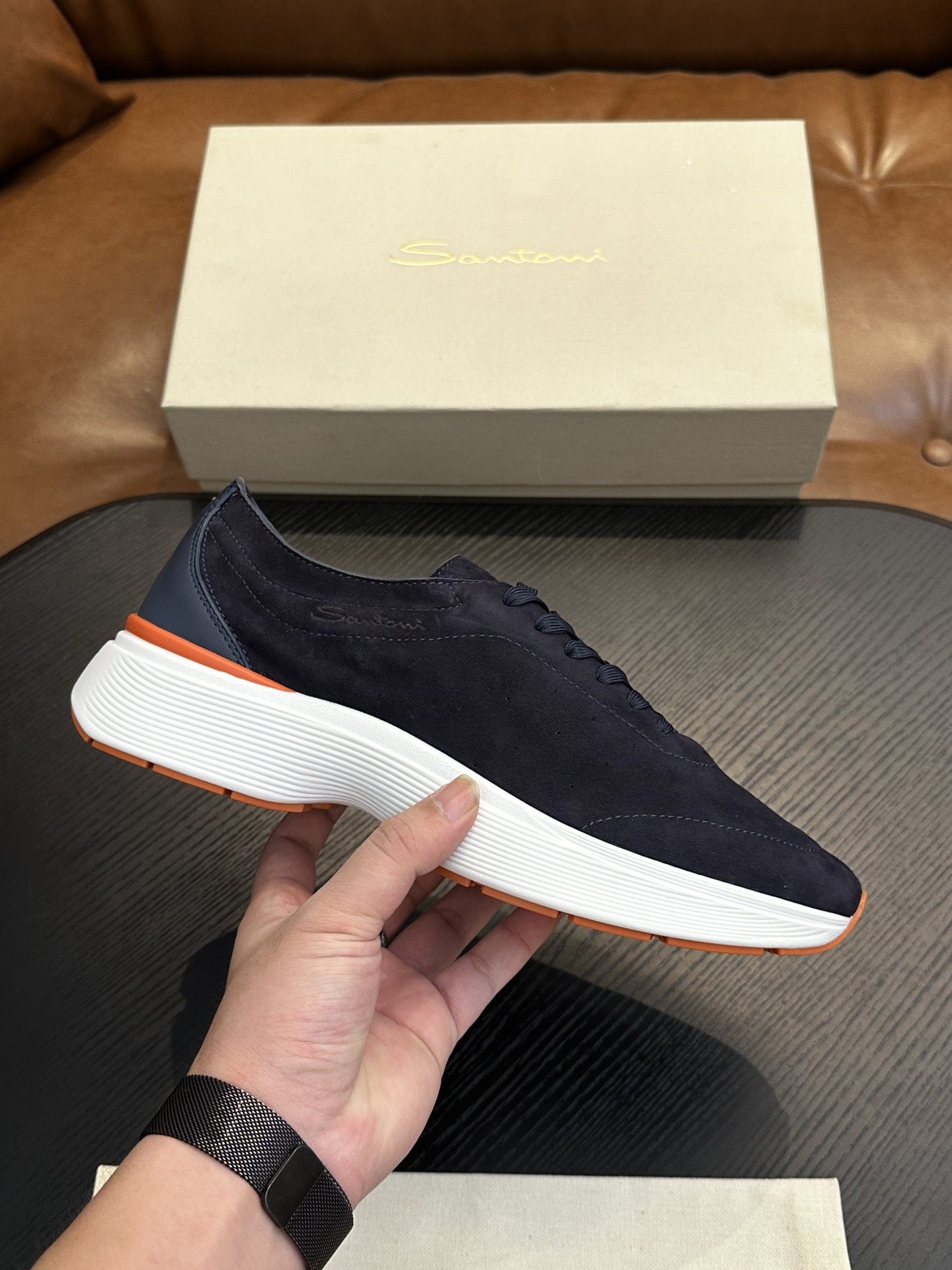 NO:341376,Santoni (Santoni) Italian men's handmade calfskin shoes shipped!  Each pair of shoes from this Italian pure handmade shoe brand is simple and classic, and it is very comfortable and versatile on the feet!  It is not accurate to describe the Italian shoe brand Santoni as a 