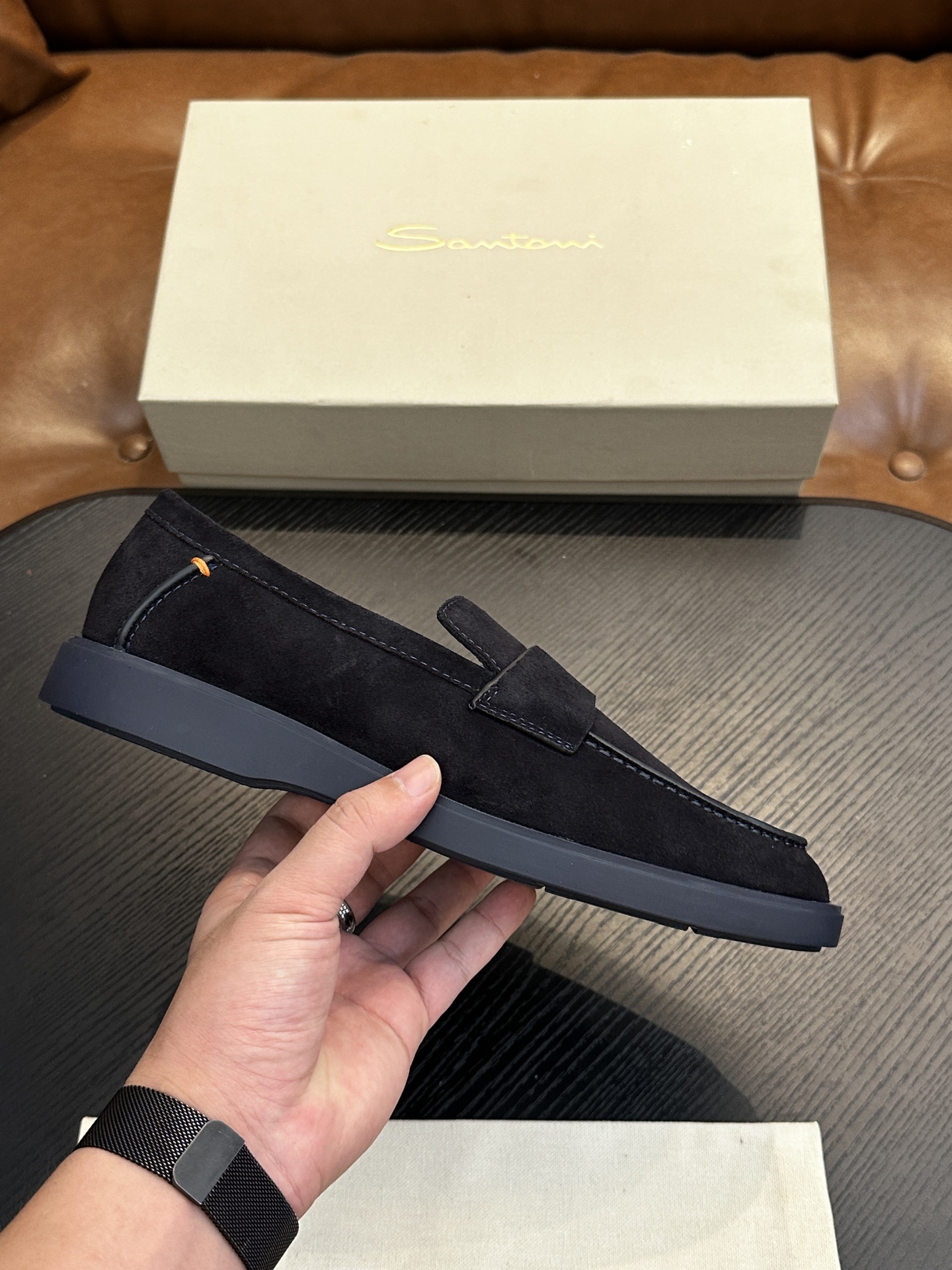 NO:341380,Santoni (Santoni) Italian men's handmade calfskin shoes shipped!  Each pair of shoes from this Italian pure handmade shoe brand is simple and classic, and it is very comfortable and versatile on the feet!  It is not accurate to describe the Italian shoe brand Santoni as a 