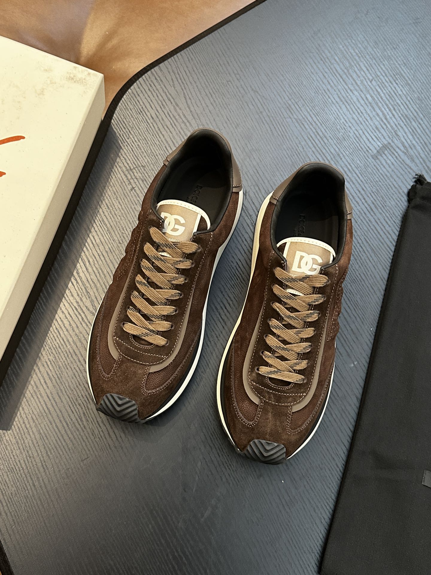 Dolce&Gabbana DG Cushion Sneakers: Calfskin & Velvet with Iconic Logo 4 i1756526846 6951 3