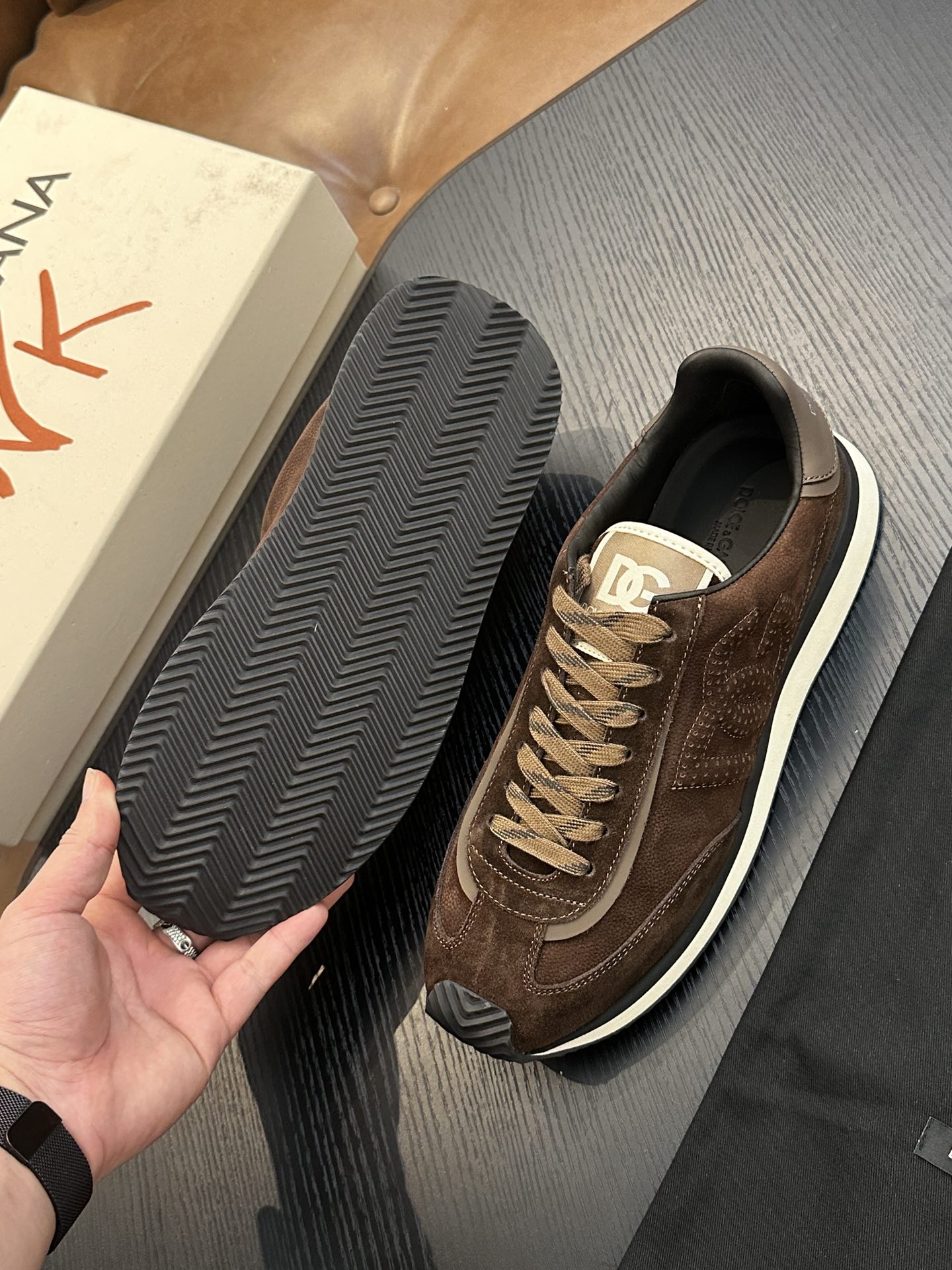 Dolce&Gabbana DG Cushion Sneakers: Calfskin & Velvet with Iconic Logo 10 i1756526847 1696 7