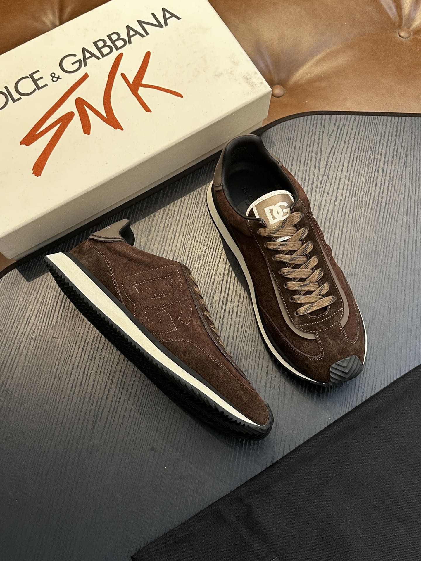 Dolce&Gabbana DG Cushion Sneakers: Calfskin & Velvet with Iconic Logo 5 i1756526847 6649 5