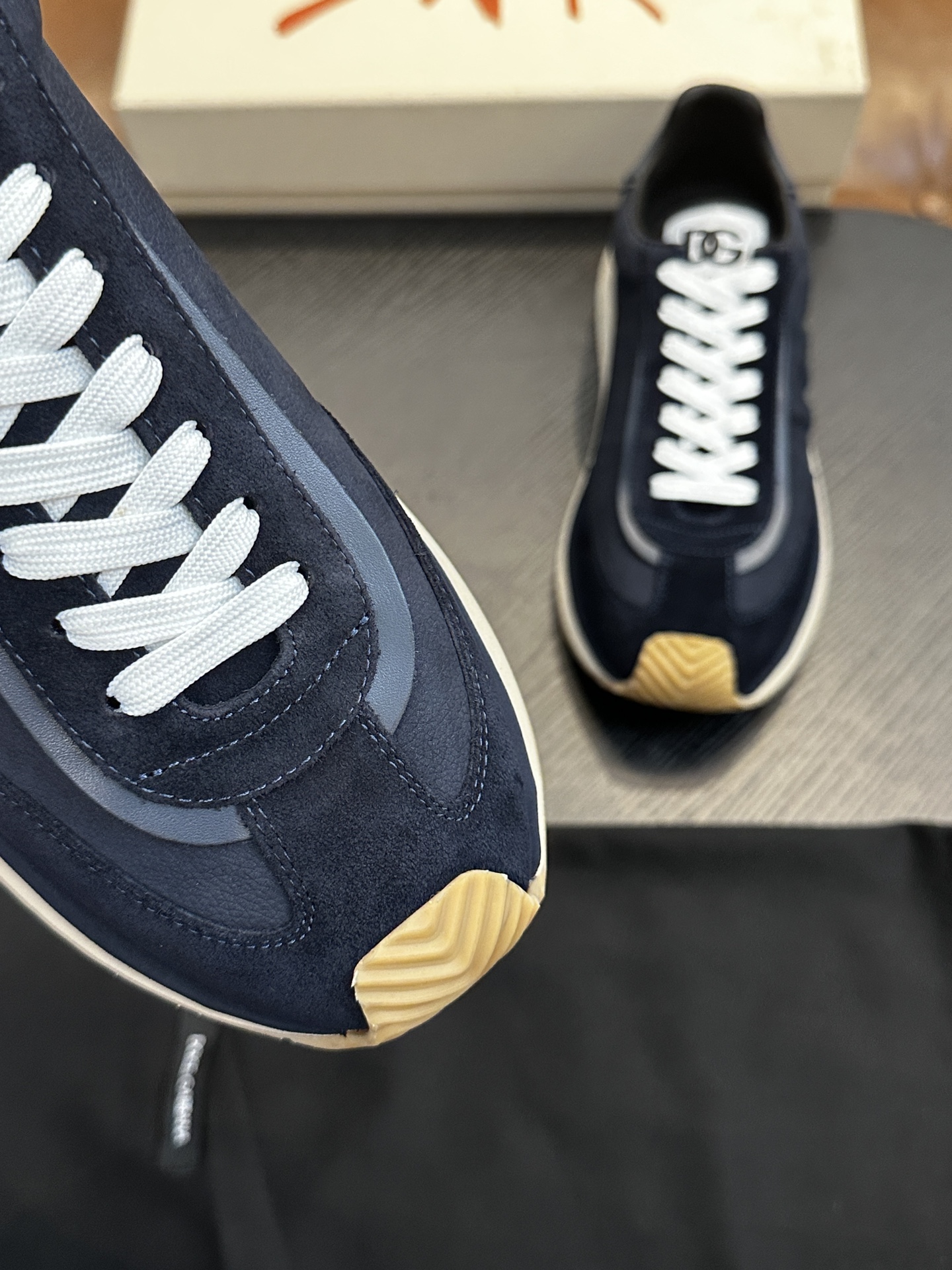 Dolce&Gabbana DG Cushion Sneakers in Navy Suede and Leather, Sizes 39-44 6 i1756526887 3584 0