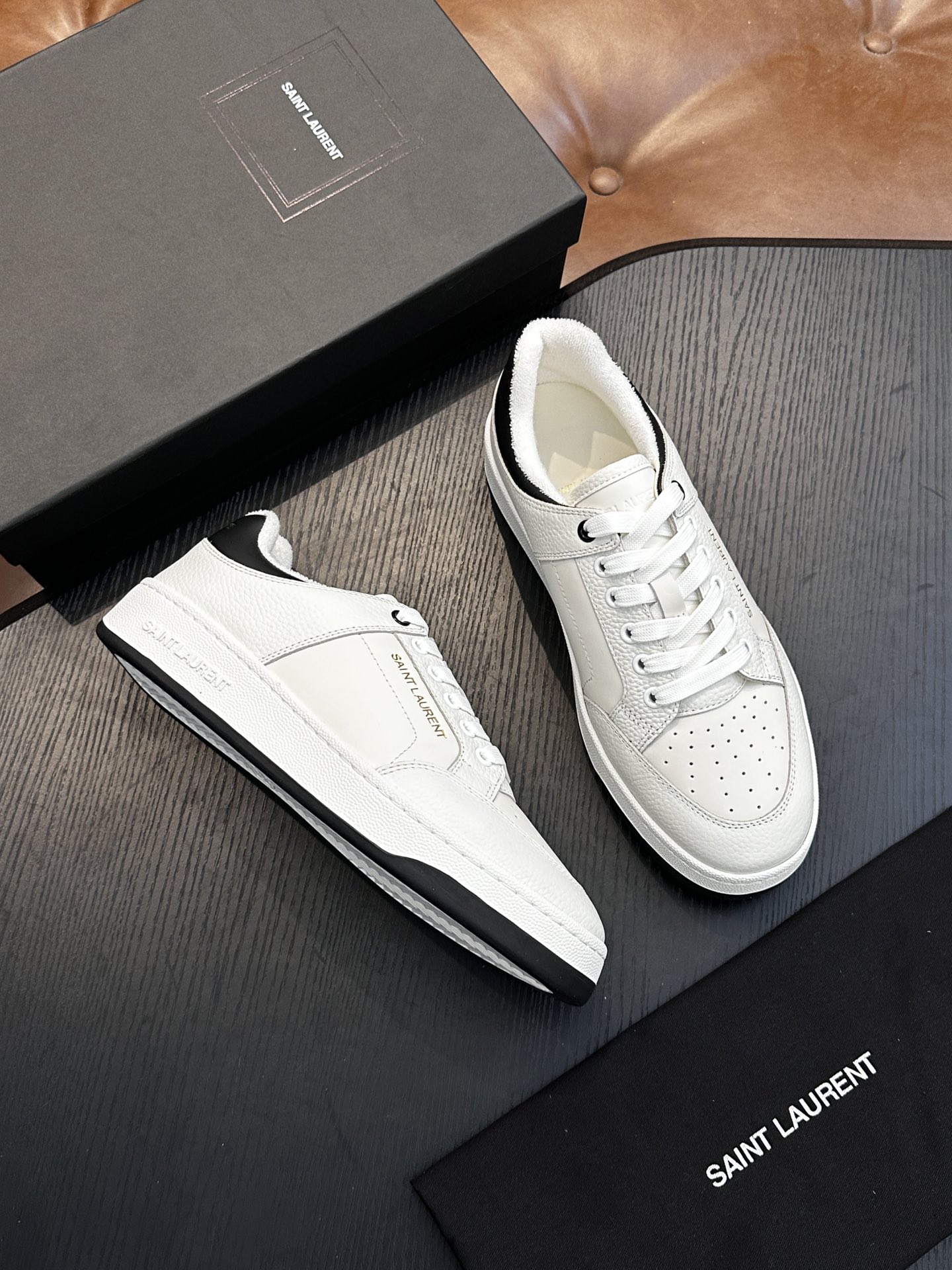 Saint Laurent Classic Luxury Leather Shoe Loafer Shoes Ref 4