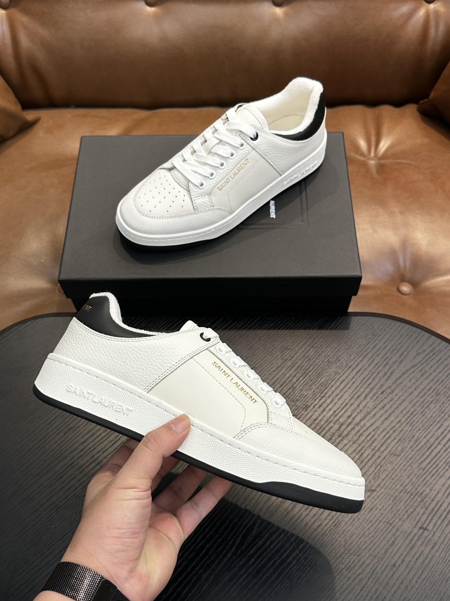 Saint Laurent Classic Luxury Leather Shoe Loafer Shoes Ref 5