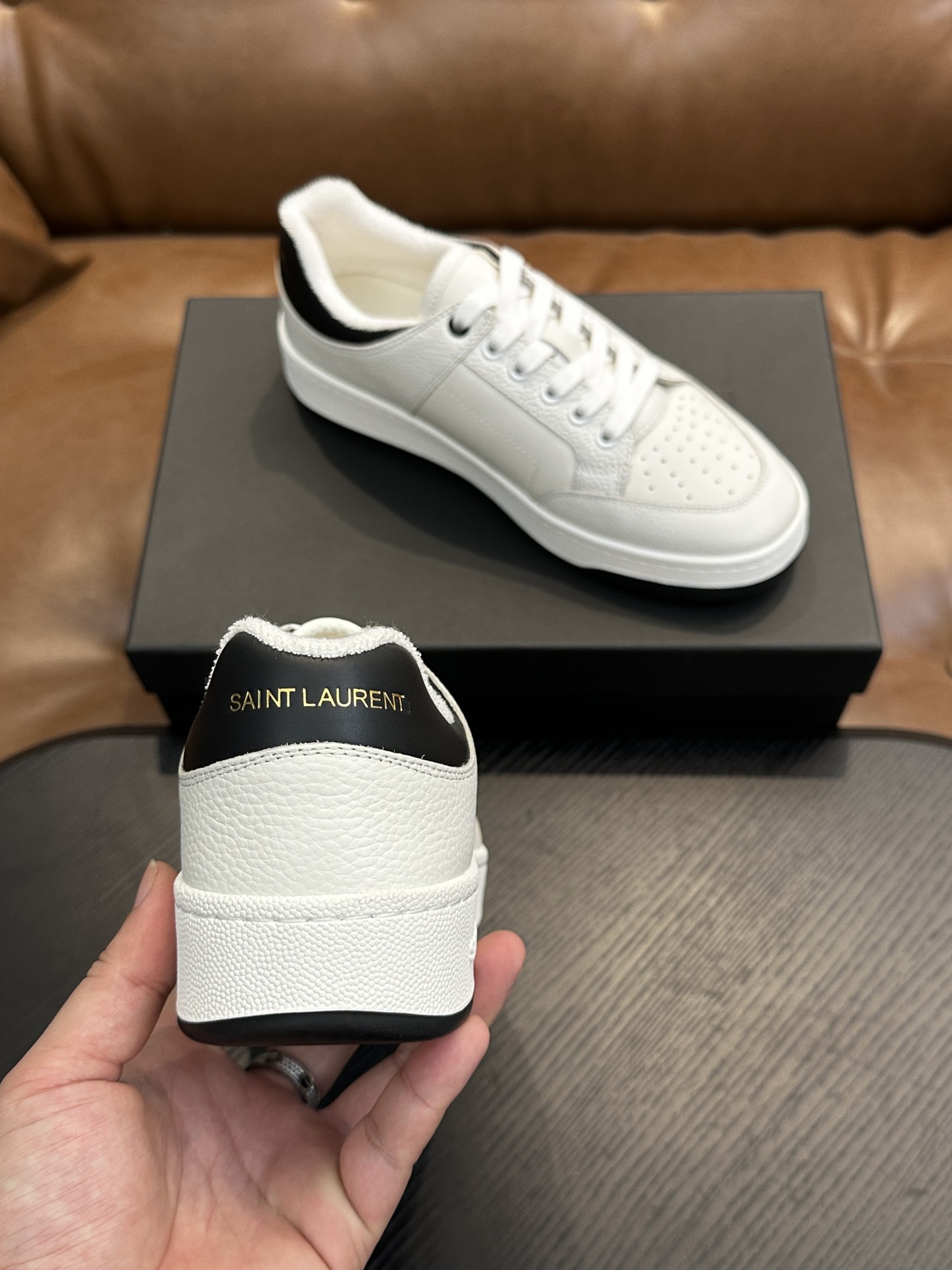 Saint Laurent Classic Luxury Leather Shoe Loafer Shoes Ref 8