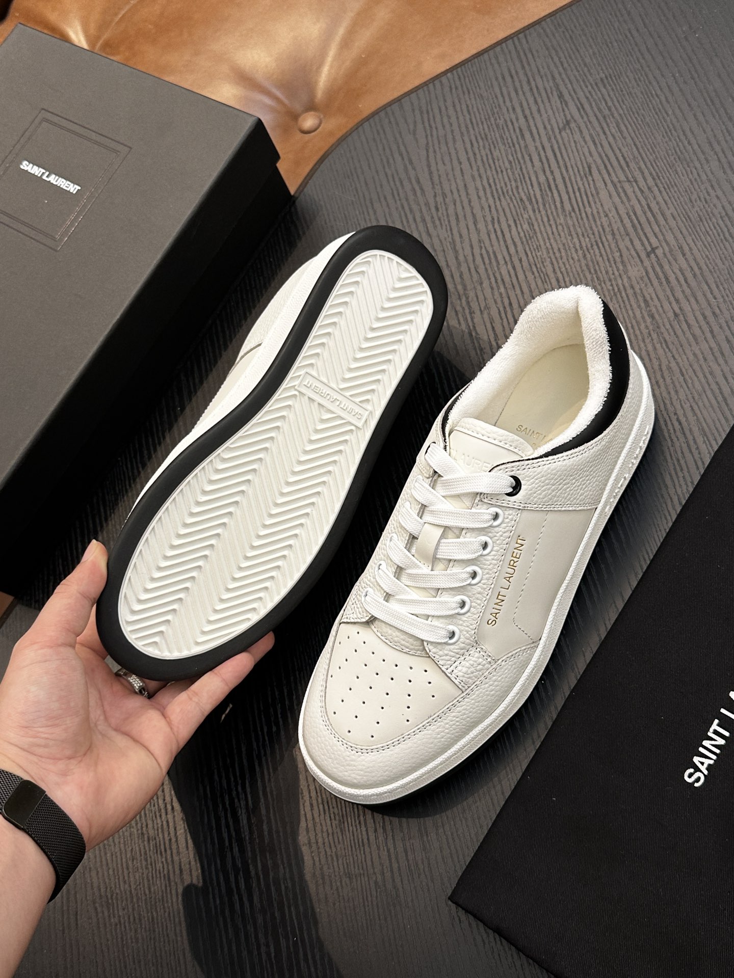Saint Laurent Classic Luxury Leather Shoe Loafer Shoes Ref 9