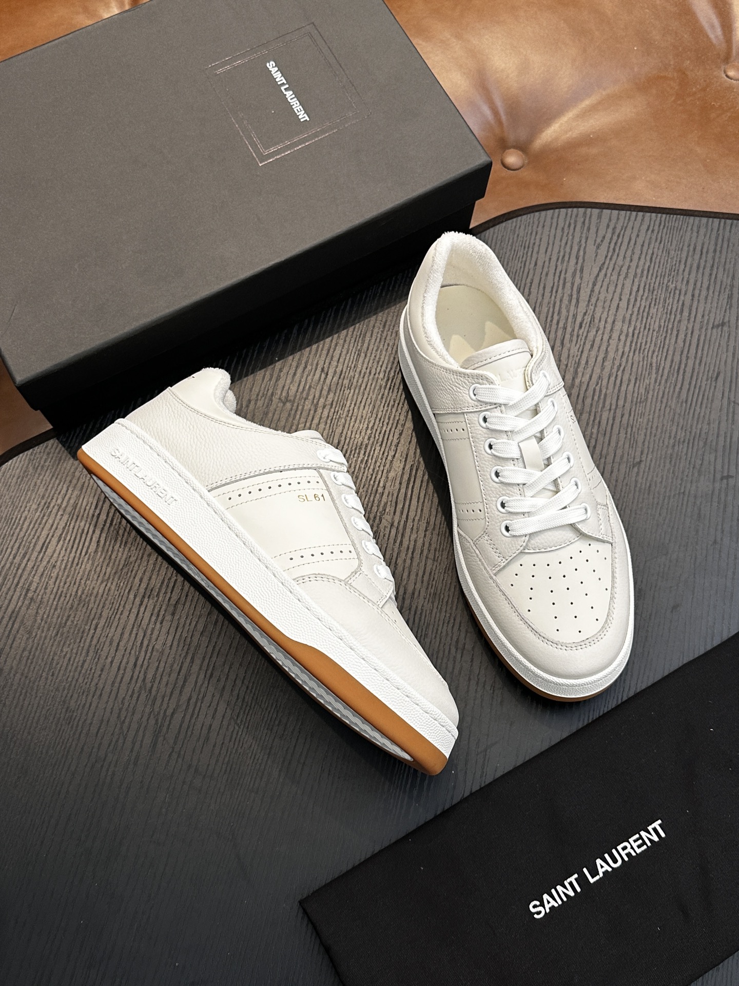 Saint Laurent Classic Luxury Leather Shoe Loafer Shoes Ref 4