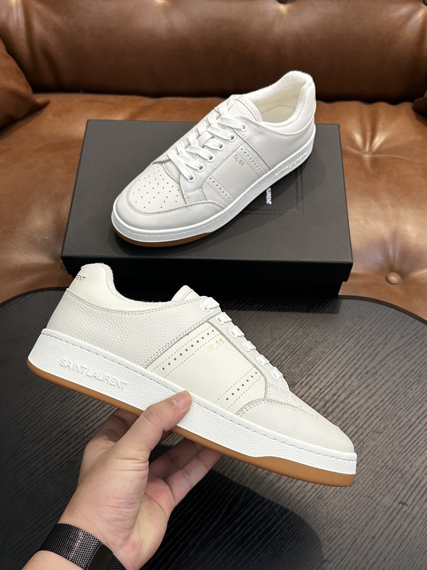 Saint Laurent Classic Luxury Leather Shoe Loafer Shoes Ref 5