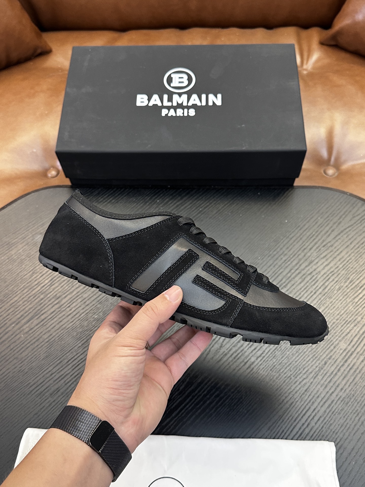 NO:780936,BALMAIN Balmain B-Skate sneakers B-Skate multi-material stitching contrasting color sneakers, the upper is decorated with black laces, the leather stitching tongue is decorated with the Balmain logo, and the TPU sole is decorated with the same color Balmain logo. Sizes 39-44, 38, 45, 46, 47 can be customized,,balmain,balmain,sneakers19860909BALMAIN巴尔曼B-Skate运动鞋 B-Skate 多材质拼接撞色运动鞋 ,鞋面饰有黑色鞋带,皮革拼接鞋舌点缀 Balmain 徽标, TPU 鞋底饰有同色系 Balmain 徽标. 码数39-44,38、45、46、47可定,,balmain,balmain,sneakers,Men's shoes