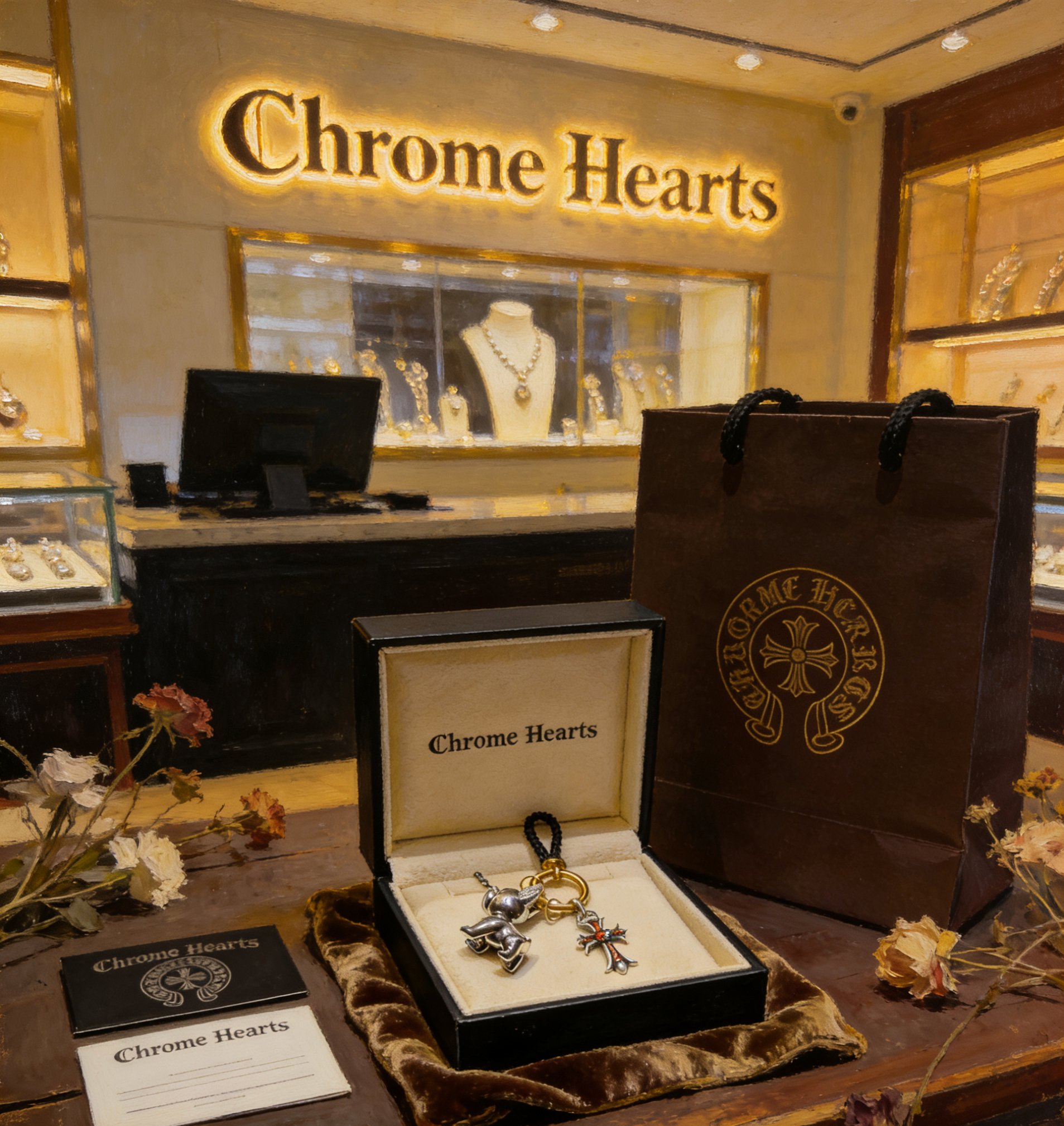 Chrome Hearts Hearts 风镜面法斗挂件