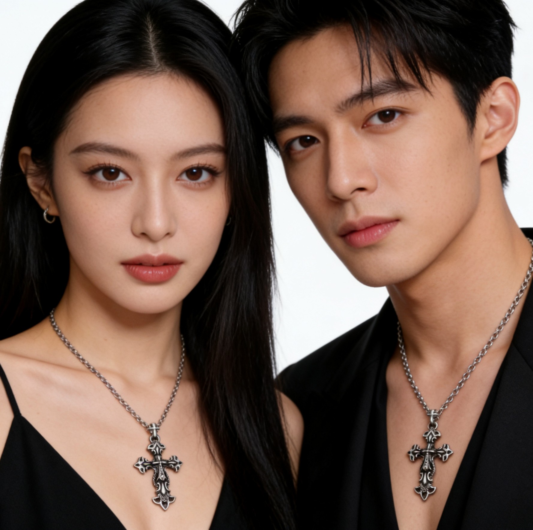 Chrome Hearts 𝐡𝐞𝐚𝐫𝐭𝐬 克罗心项链